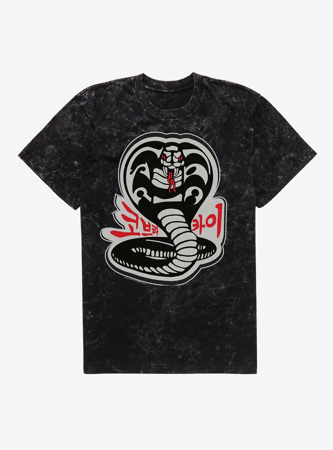 Cobra Kai South Korea Mineral Wash T-Shirt, BLACK MINERAL WASH, hi-res