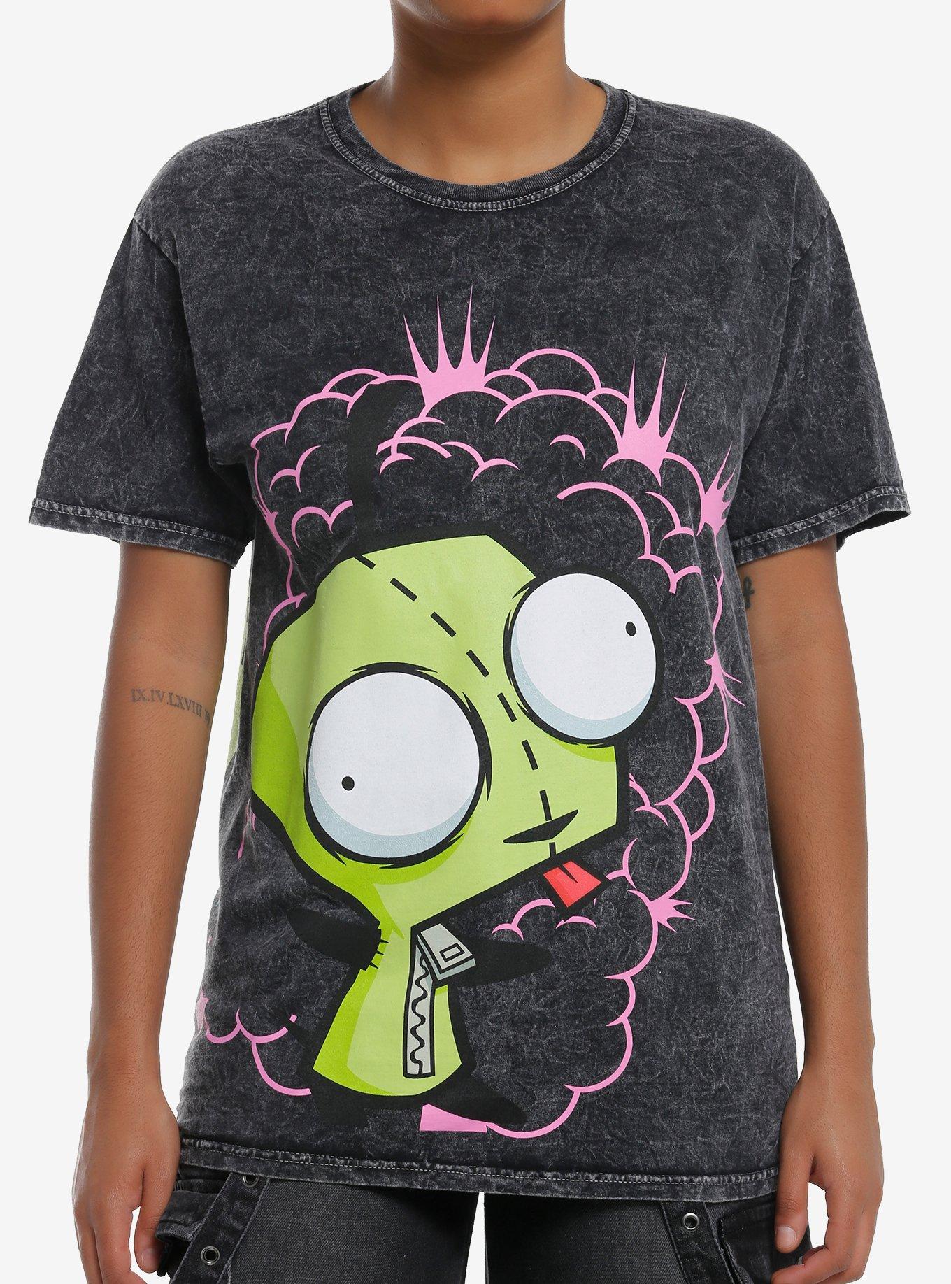 Invader Zim GIR Explosion Wash Boyfriend Fit Girls T-Shirt, , hi-res