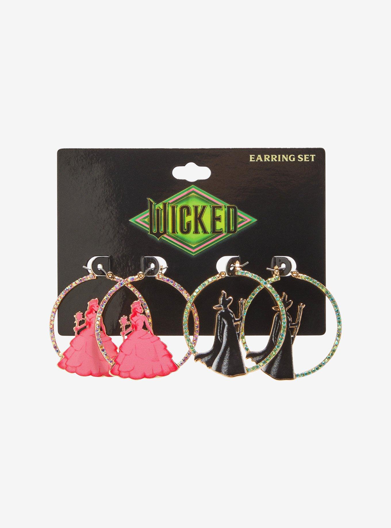 Wicked Glinda & Elphaba Hoop Earring Set, , hi-res