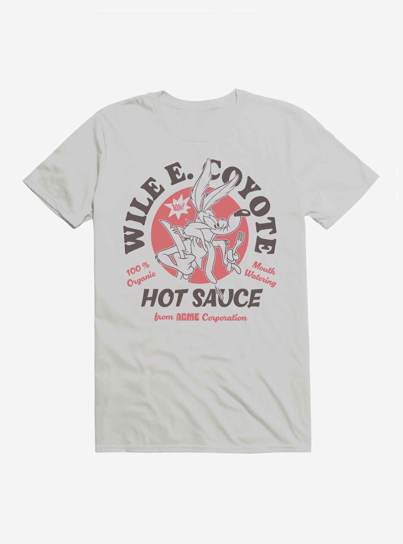 Looney Tunes Wile E. Coyote Hot Sauce T-Shirt, ICE GREY, hi-res
