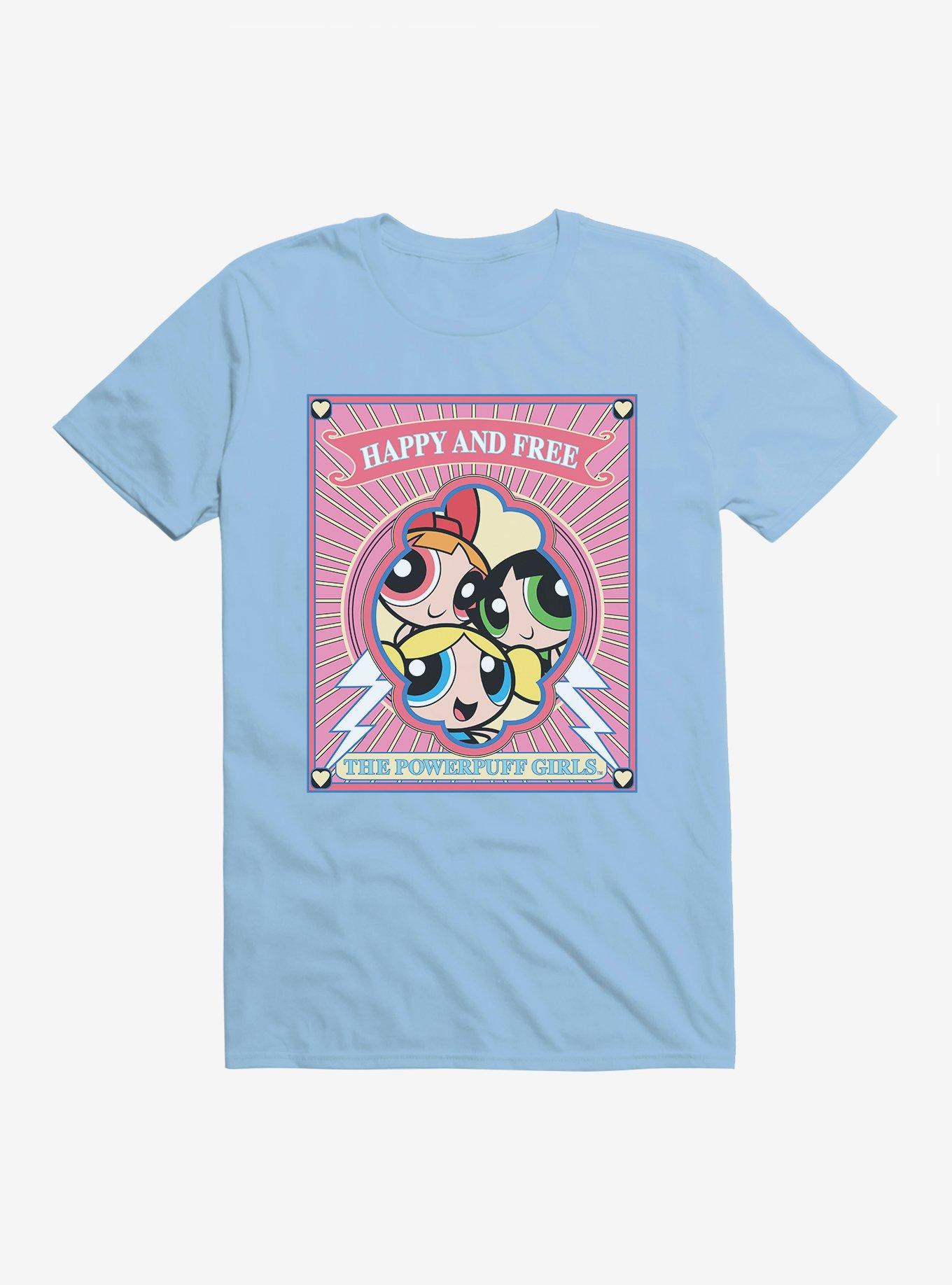 Powerpuff Girls Happy And Free T-Shirt, LIGHT BLUE, hi-res