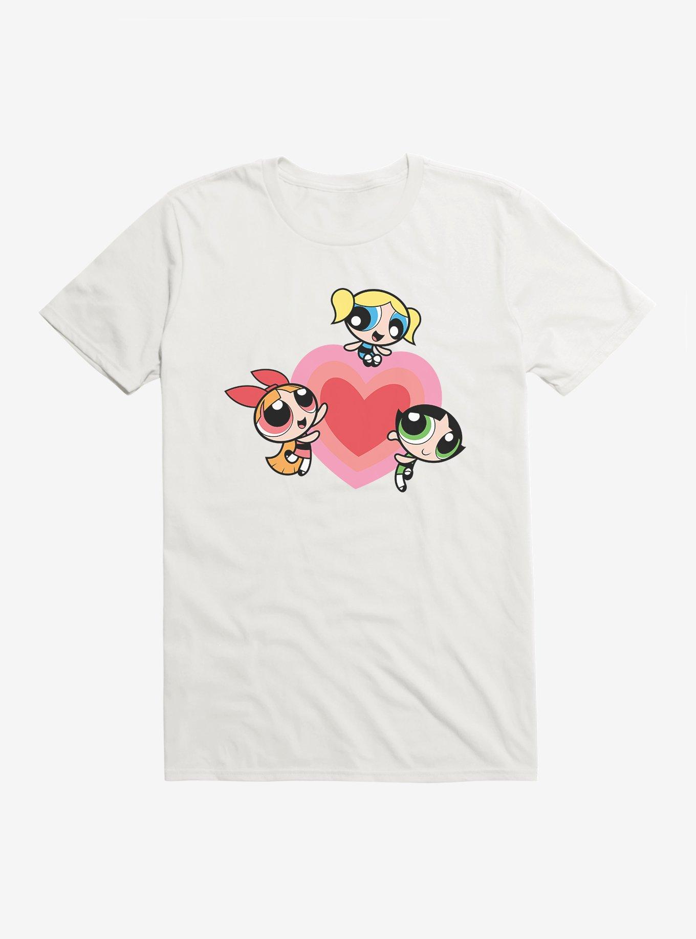 Powerpuff Girls Heart Glow T-Shirt, WHITE, hi-res