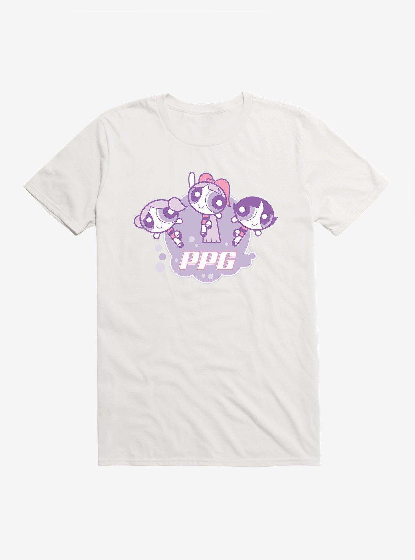 Powerpuff Girls PPG Logo T-Shirt, WHITE, hi-res
