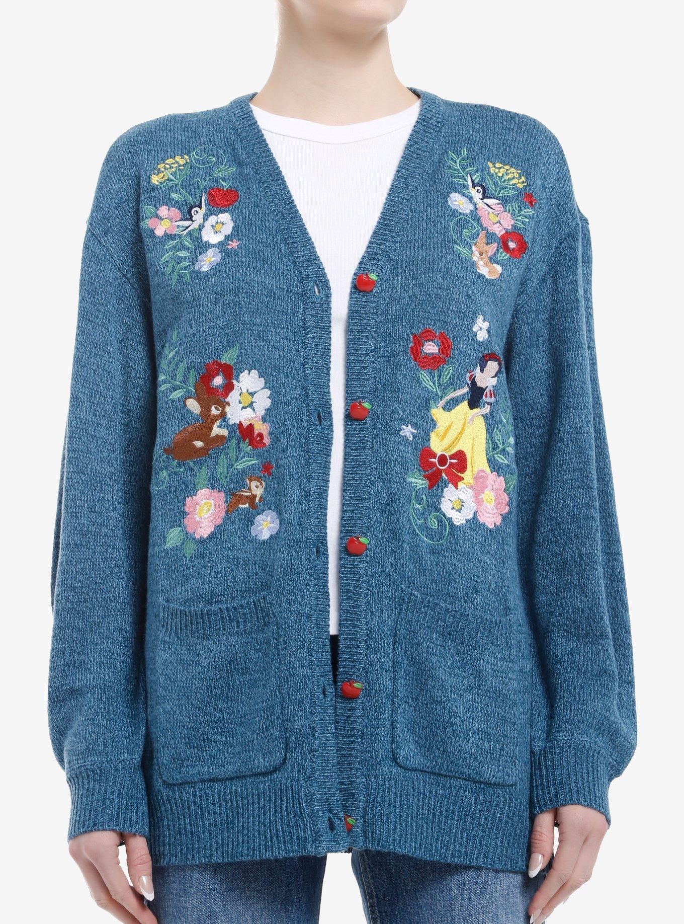 Disney Snow White And The Seven Dwarfs Flowers & Animals Girls Cardigan, , hi-res