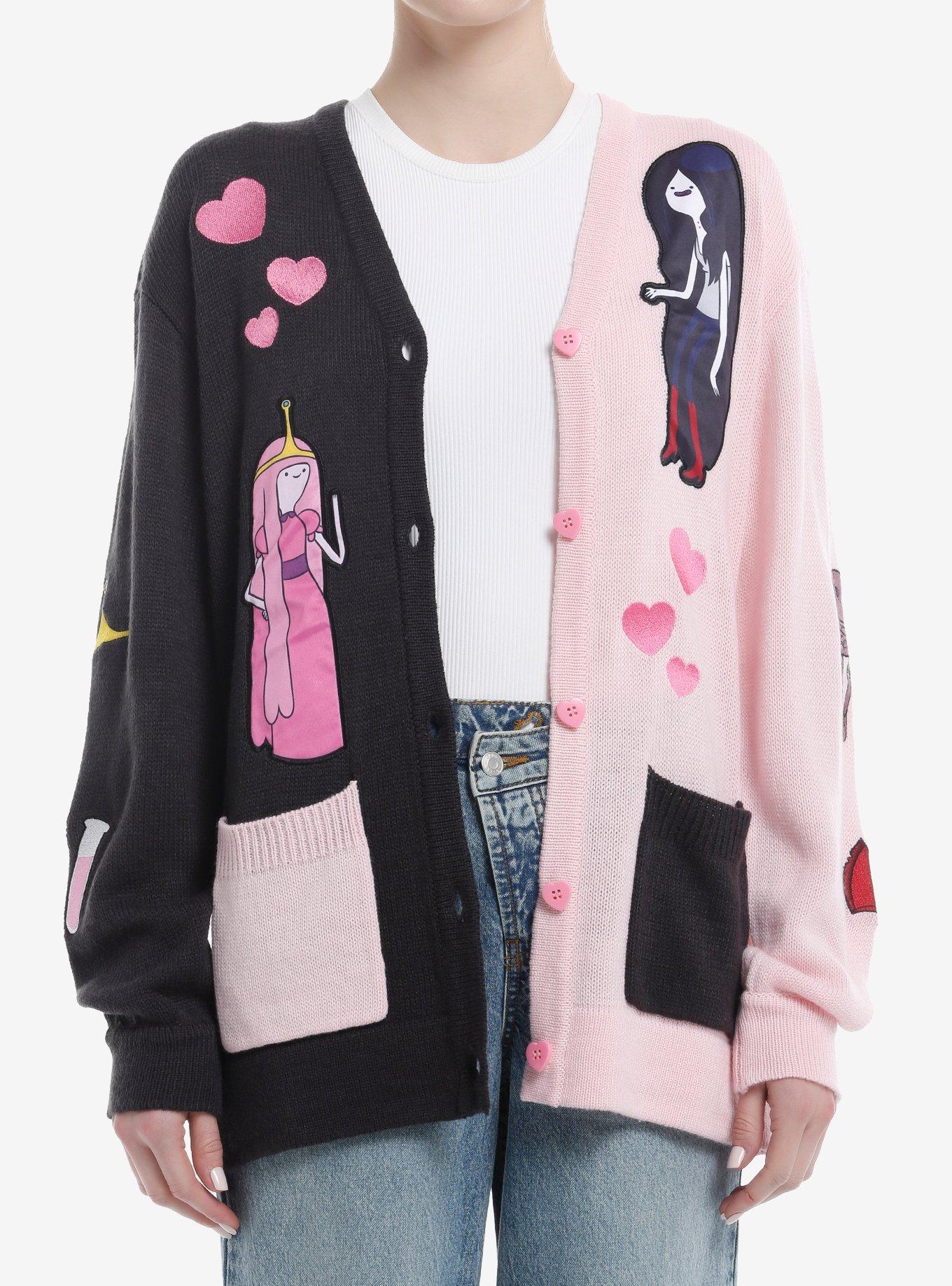 Adventure Time Marceline & Princess Bubblegum Hearts Girls Cardigan