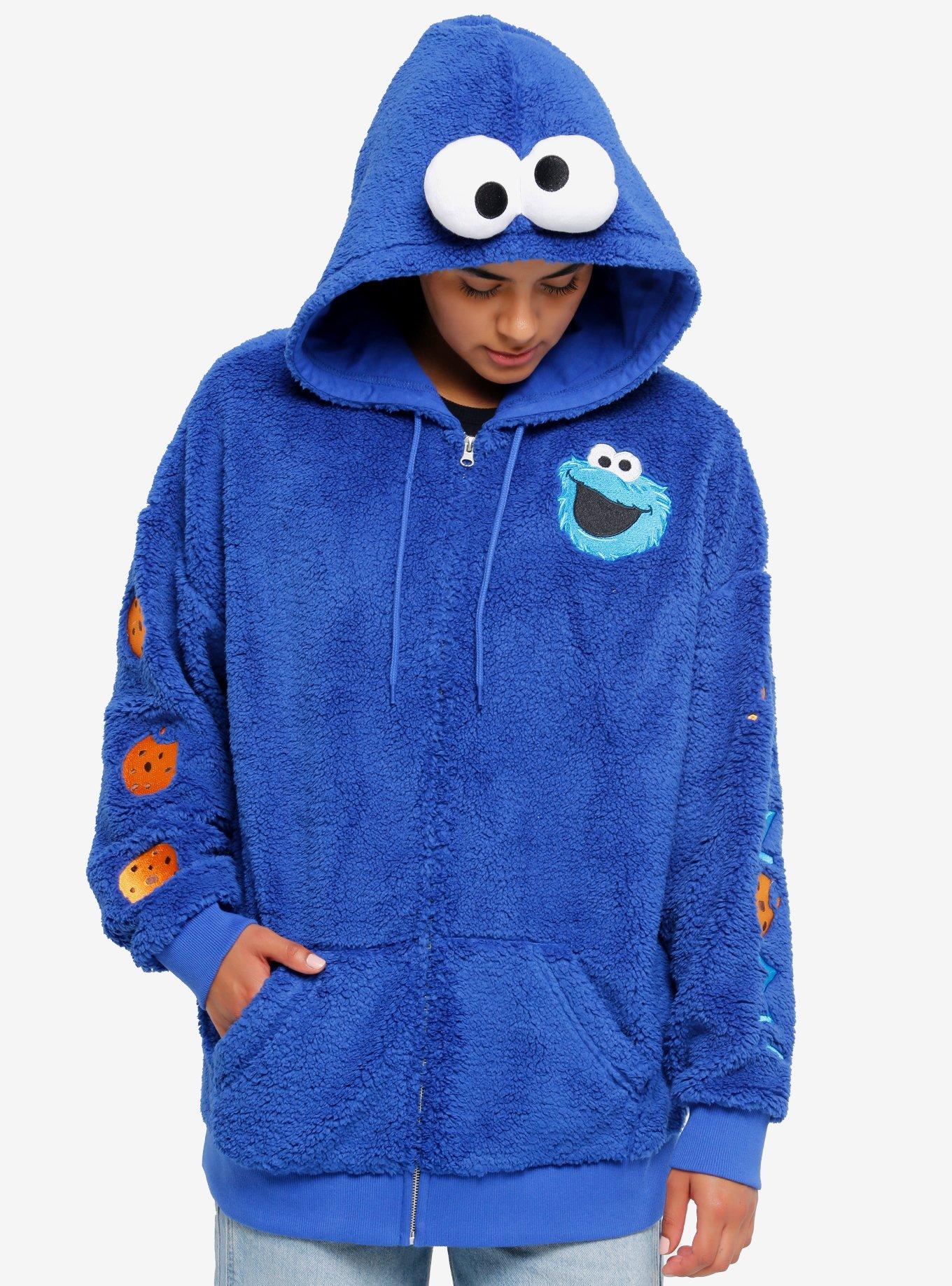 Sesame Street Cookie Monster Sherpa Girls Hoodie | Hot Topic
