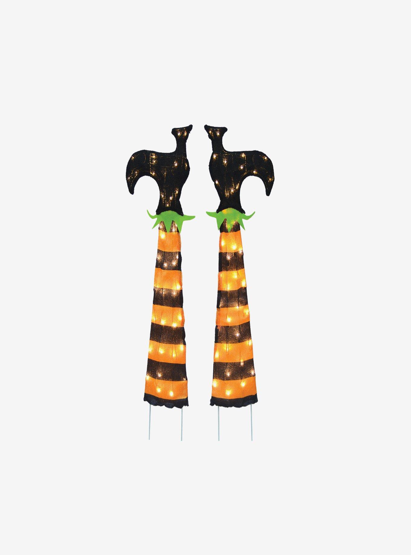 Spooky Town PreLit Upside Down Witch Legs Yard Decor, , hi-res