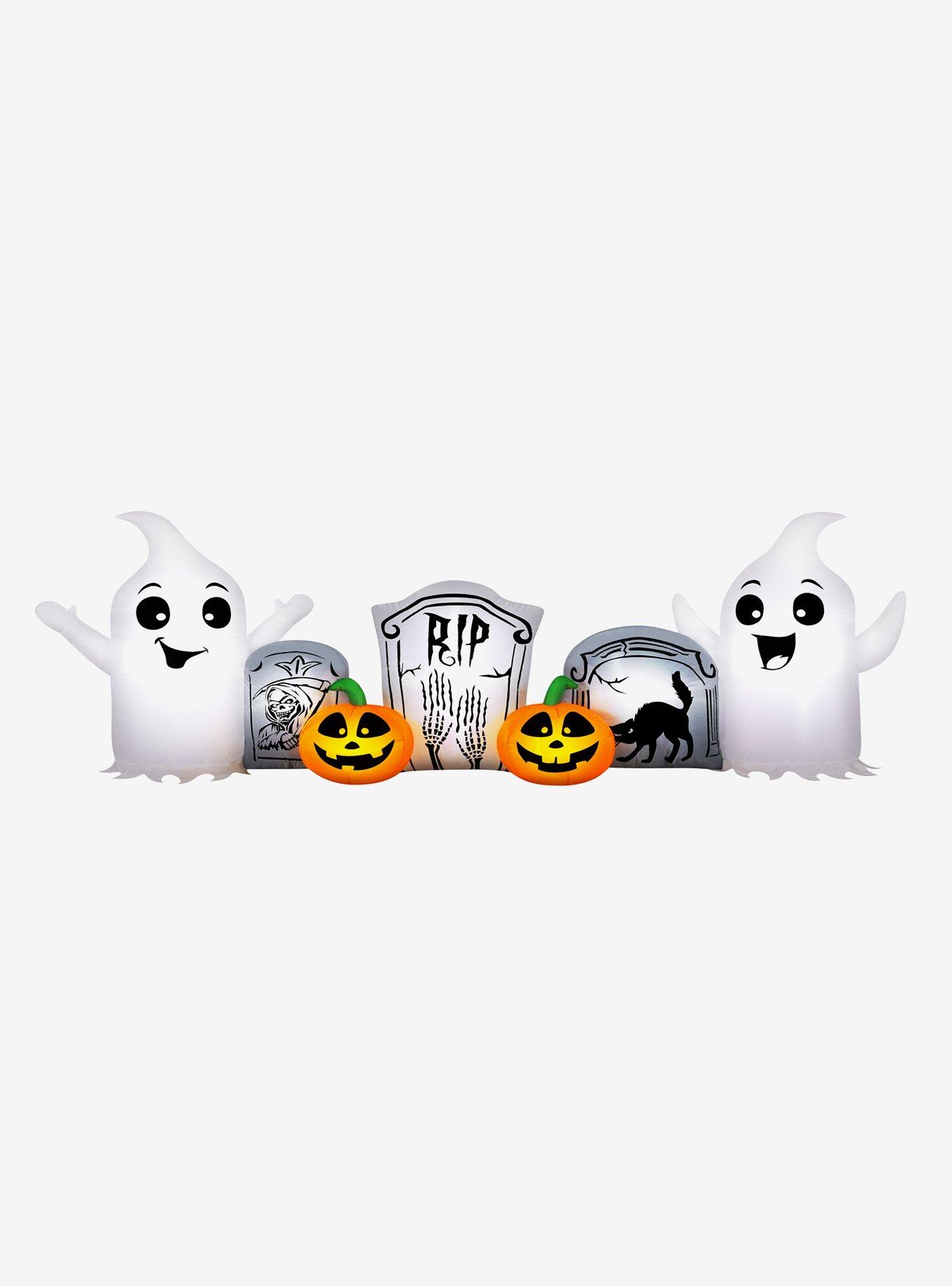 Inflatable Ghost and Tombstone Scene, , hi-res