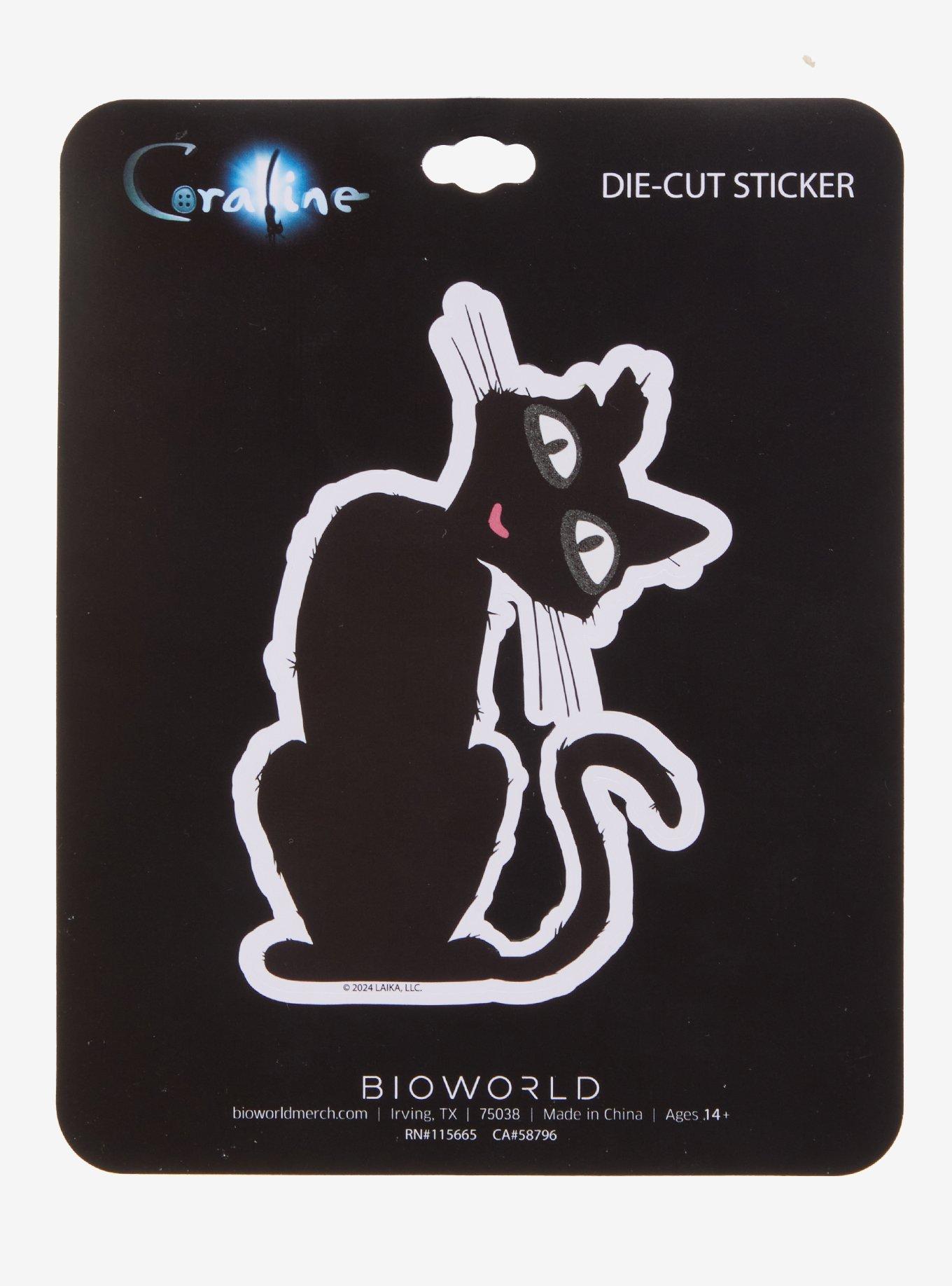 Coraline The Cat Glow-in-the-Dark Vinyl Sticker, , hi-res