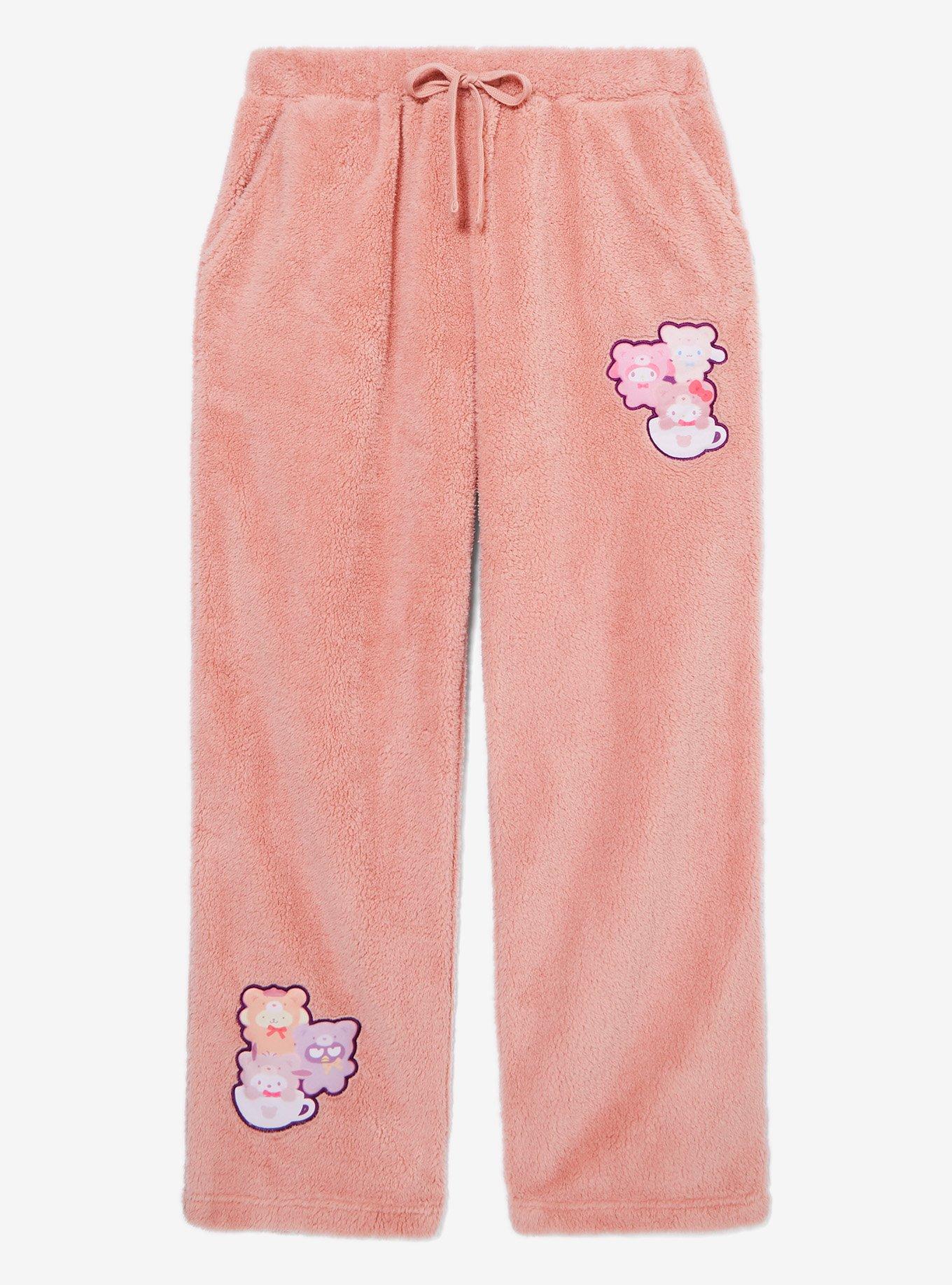 Sanrio Hello Kitty and Friends Latte Bear Sherpa Women's Sweatpants - BoxLunch Exclusive, BROWN, hi-res