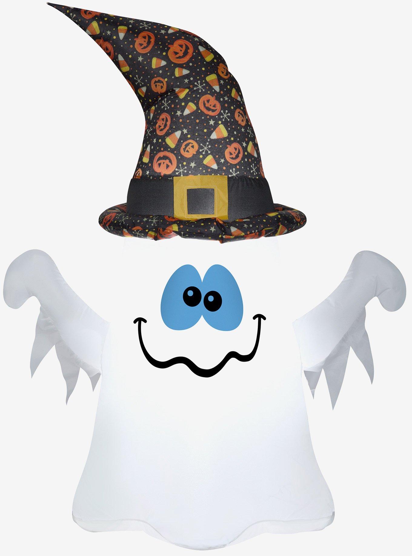 Ghost in Witch Hat Inflatable Decor, , hi-res