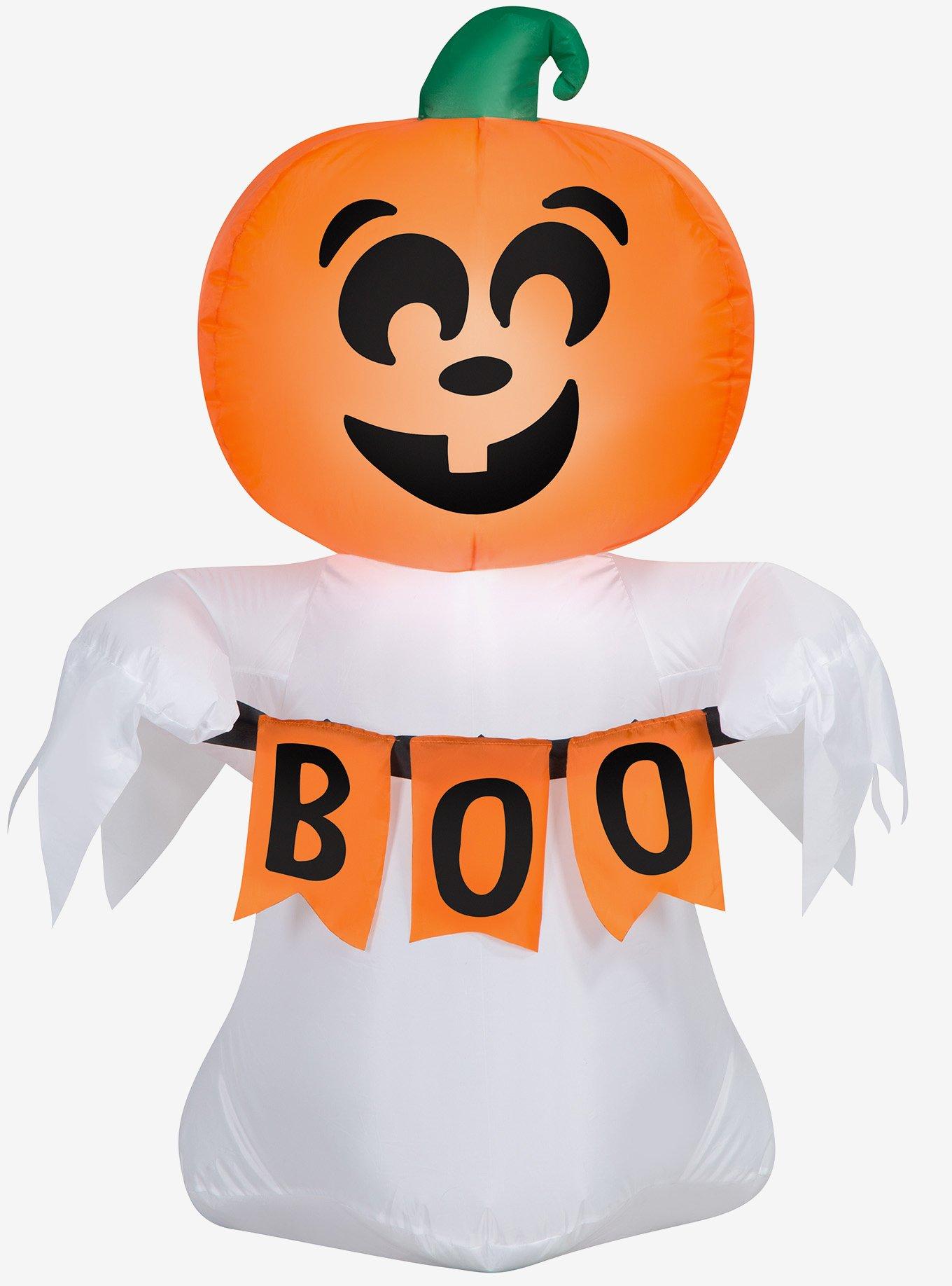 Jack-O'-Lantern Ghost Inflatable Decor, , hi-res