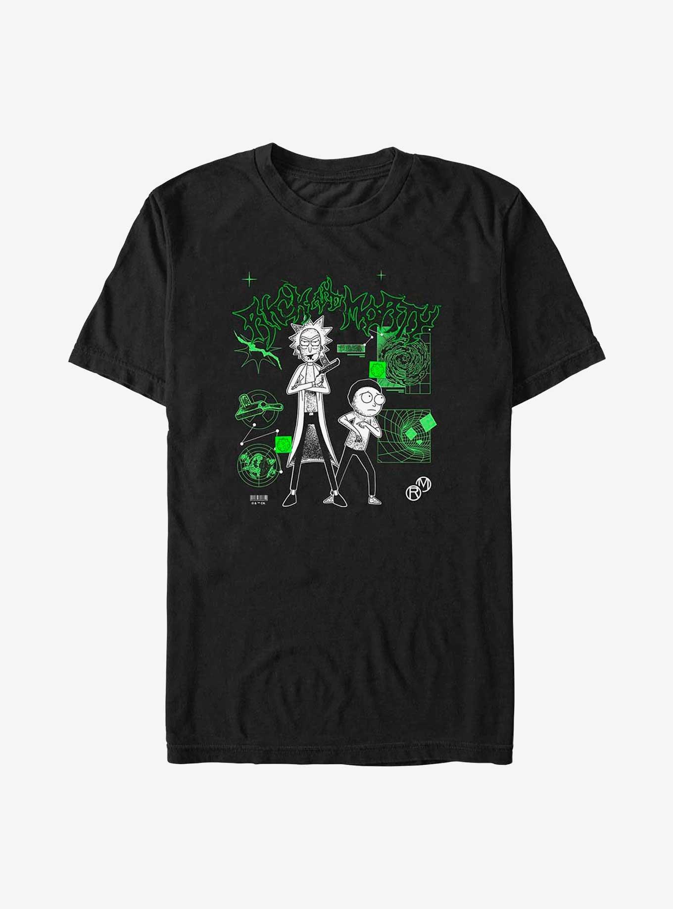 Rick and Morty Pose Big & Tall T-Shirt, BLACK, hi-res