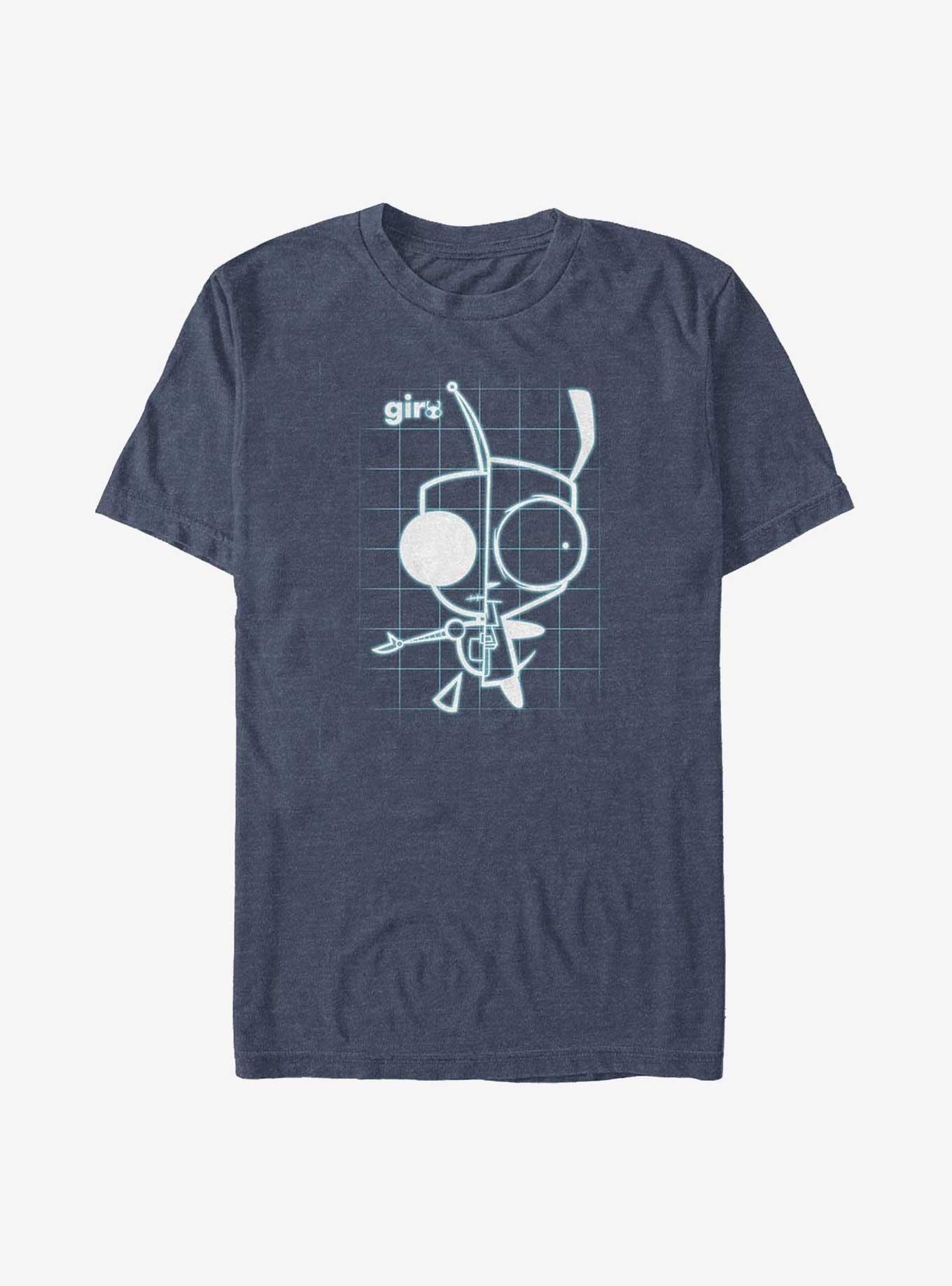 Invader ZIM Gir Schematic Big & Tall T-Shirt, , hi-res