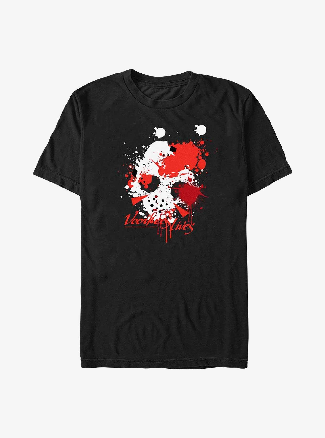 Friday the 13th Jason Mask Red Splatter Big & Tall T-Shirt, , hi-res