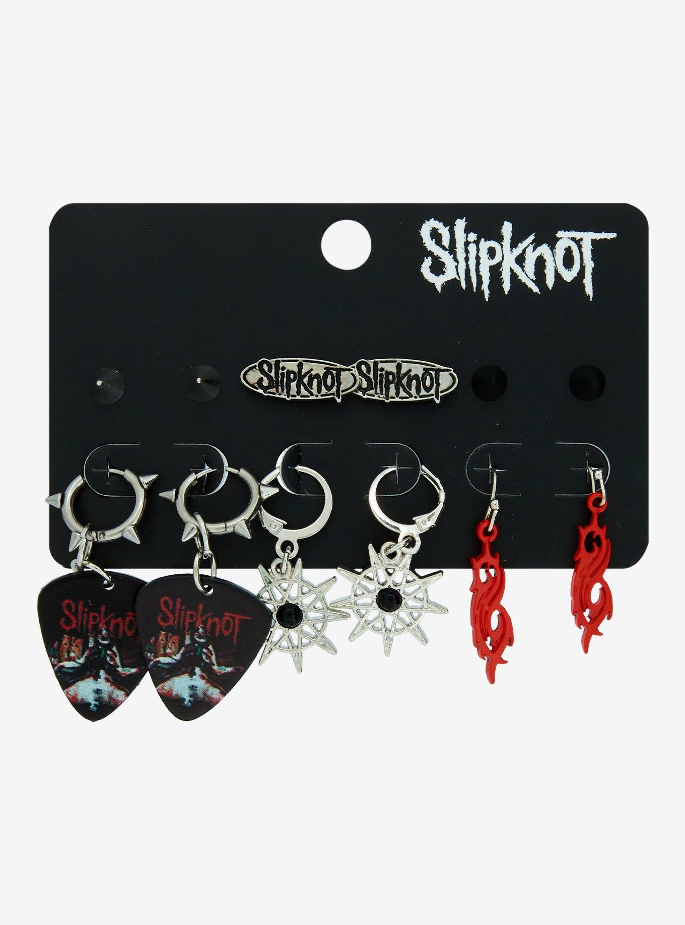 Slipknot Logo Guitar Pick Earring Set, , hi-res