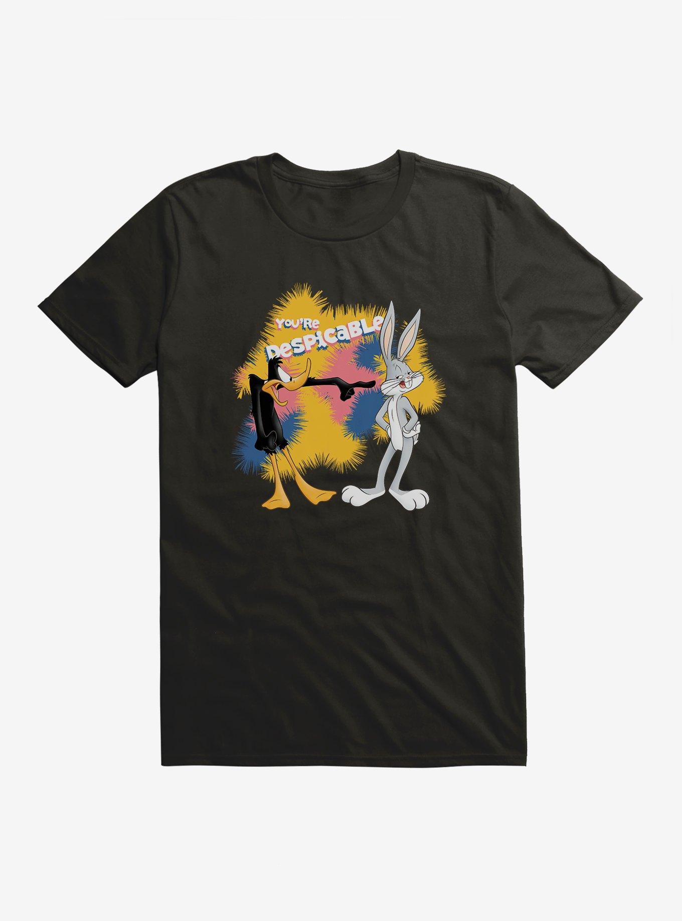 Looney Tunes Daffy Duck Bugs Bunny Paintball T-Shirt, BLACK, hi-res