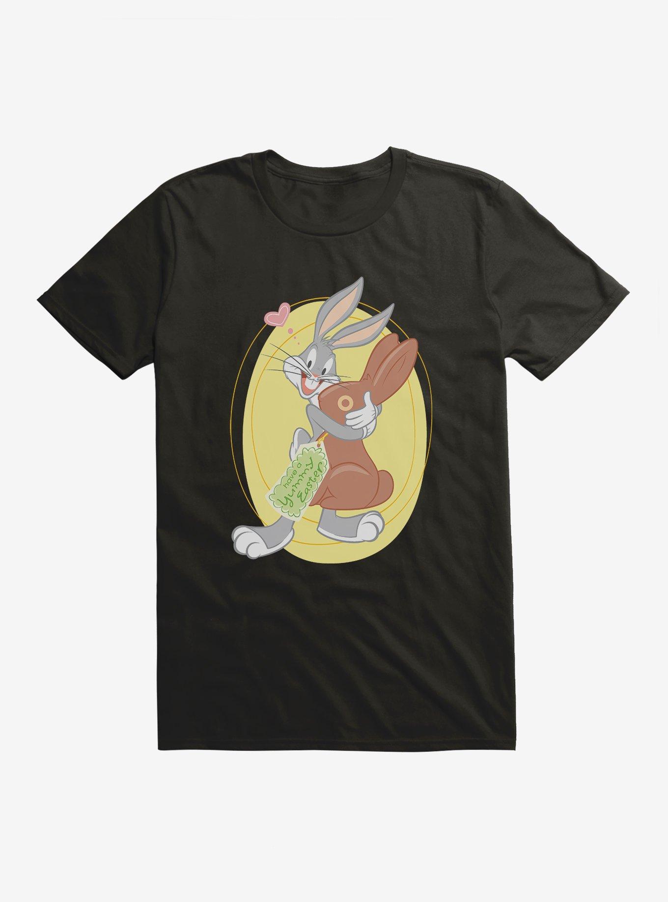 Looney Tunes Easter Bugs Bunny Chocolate Gift T-Shirt, BLACK, hi-res