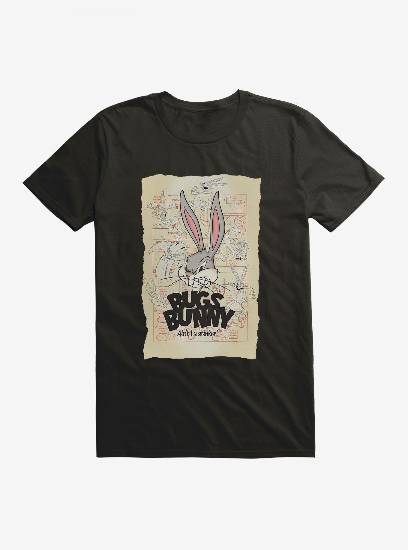 Looney Tunes Faces Of Bugs Bunny T-Shirt, BLACK, hi-res