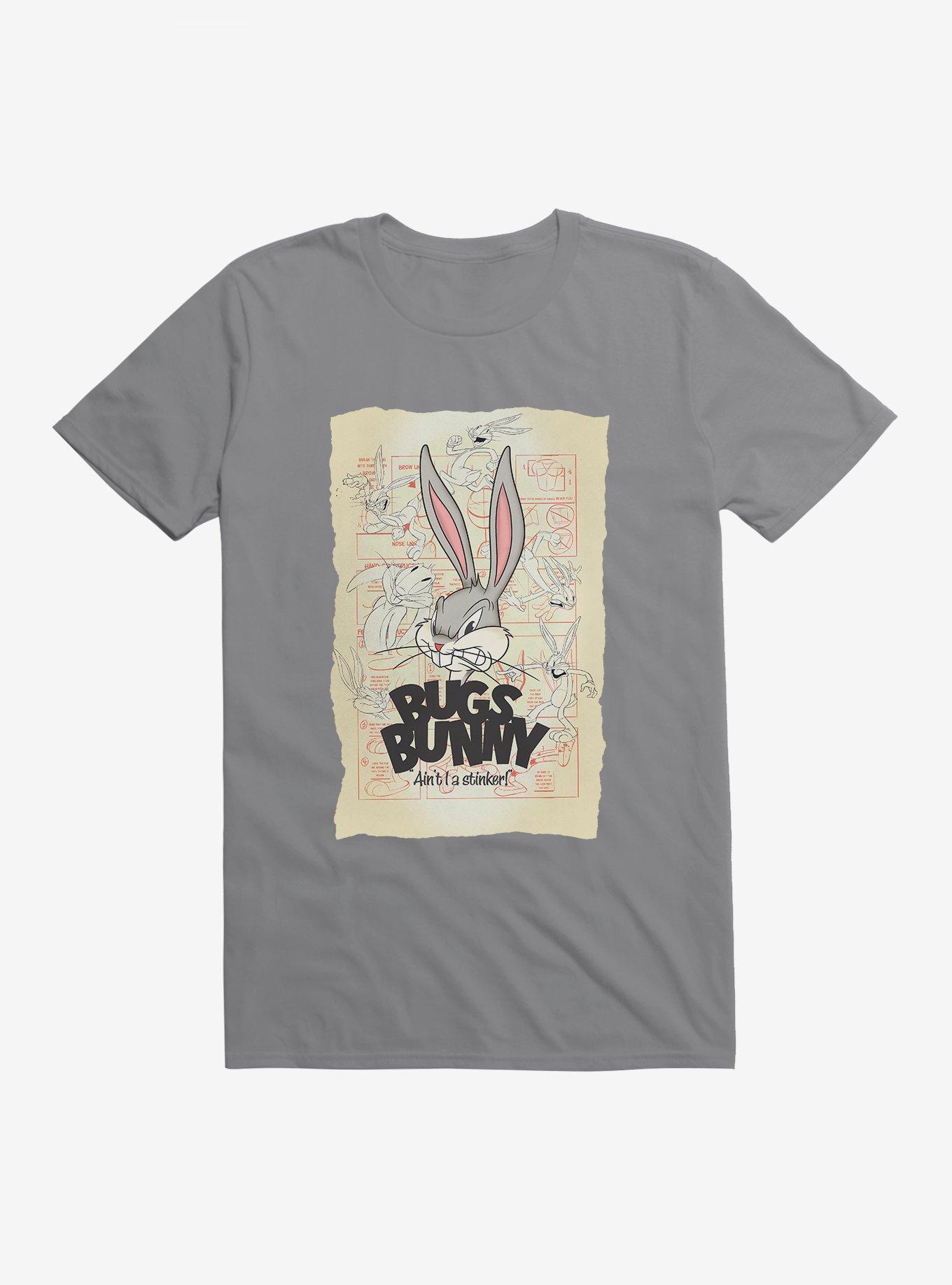 Looney Tunes Faces Of Bugs Bunny T-Shirt, STORM GREY, hi-res