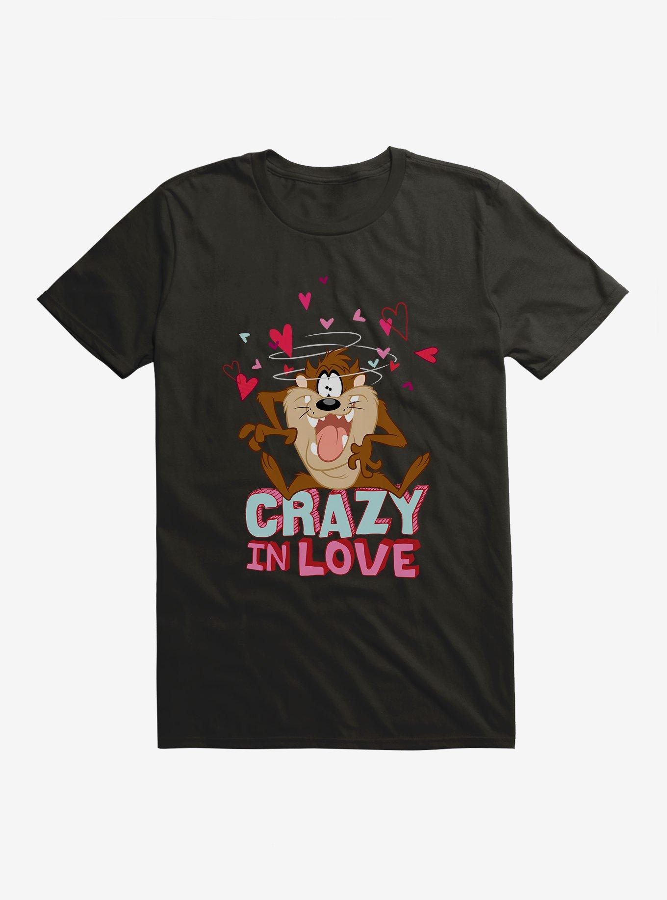Looney Tunes Taz Crazy In Love T-Shirt, BLACK, hi-res