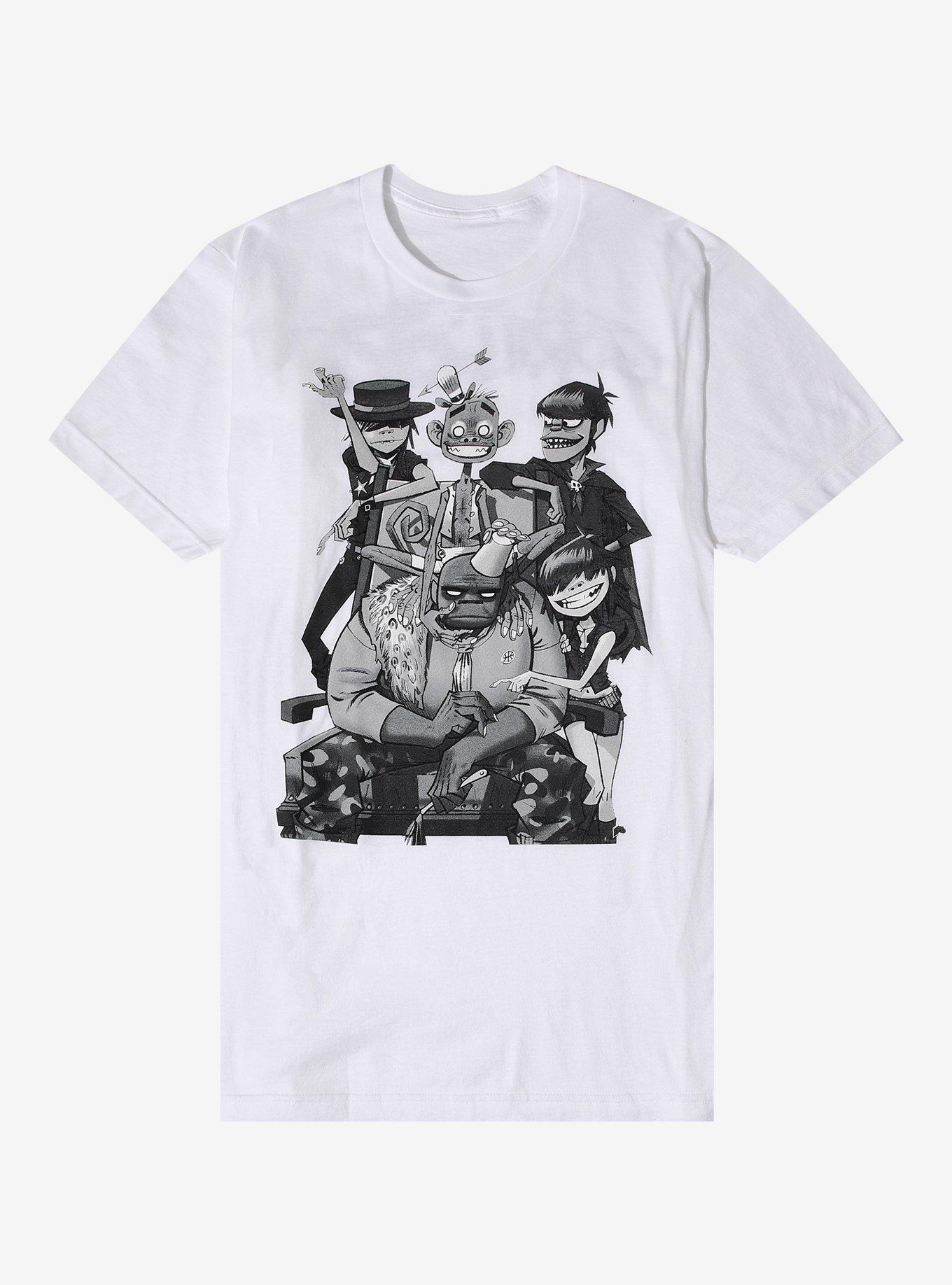 Gorillaz Black & White Group Photo T-Shirt