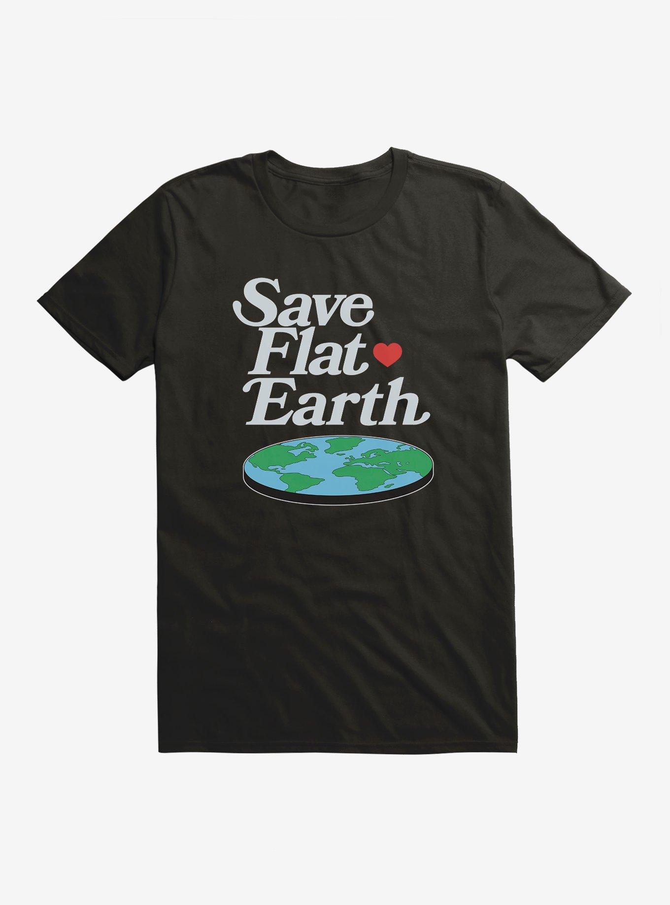 Earth Day Flat Earthers T-Shirt, BLACK, hi-res