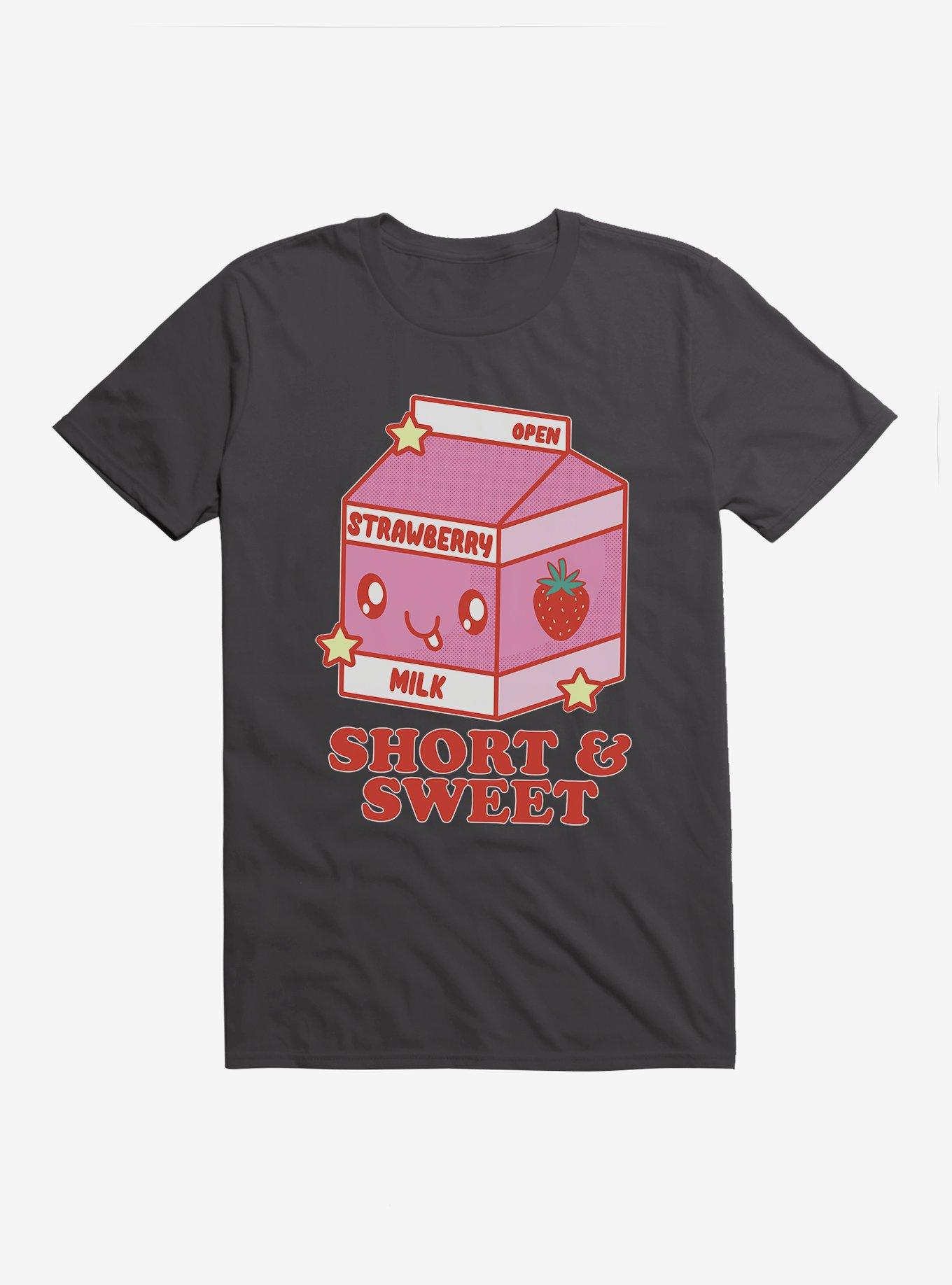 Strawberry Milk Short Sweet T-Shirt, HEAVY METAL, hi-res