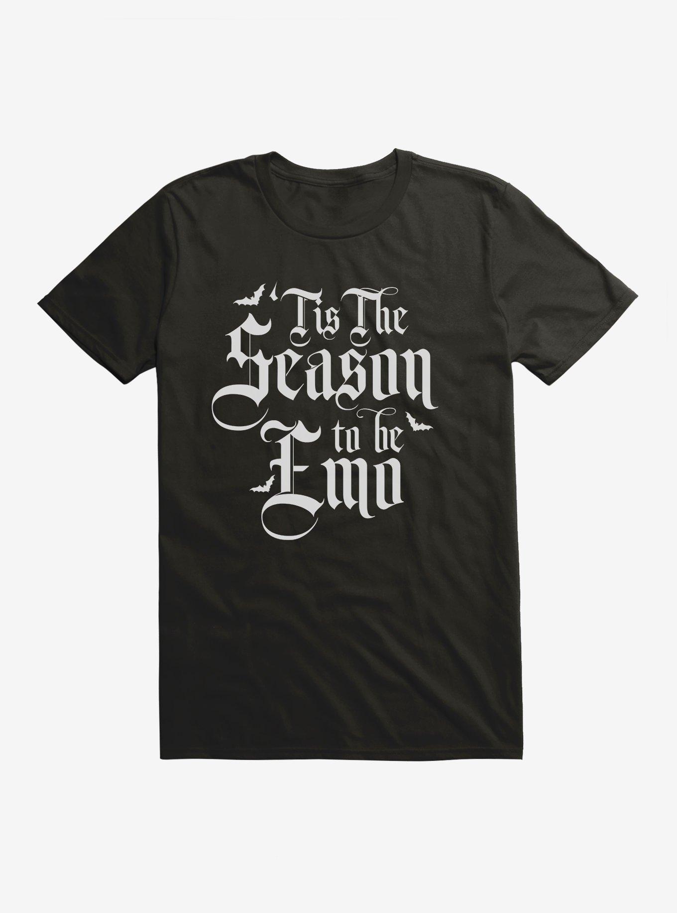 Tis The Season To Be Emo T-Shirt, BLACK, hi-res