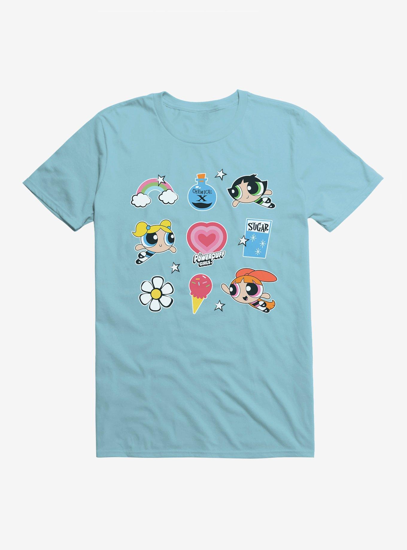 Powerpuff Girls Textbook Ingredients T-Shirt, TROPICAL BLUE, hi-res