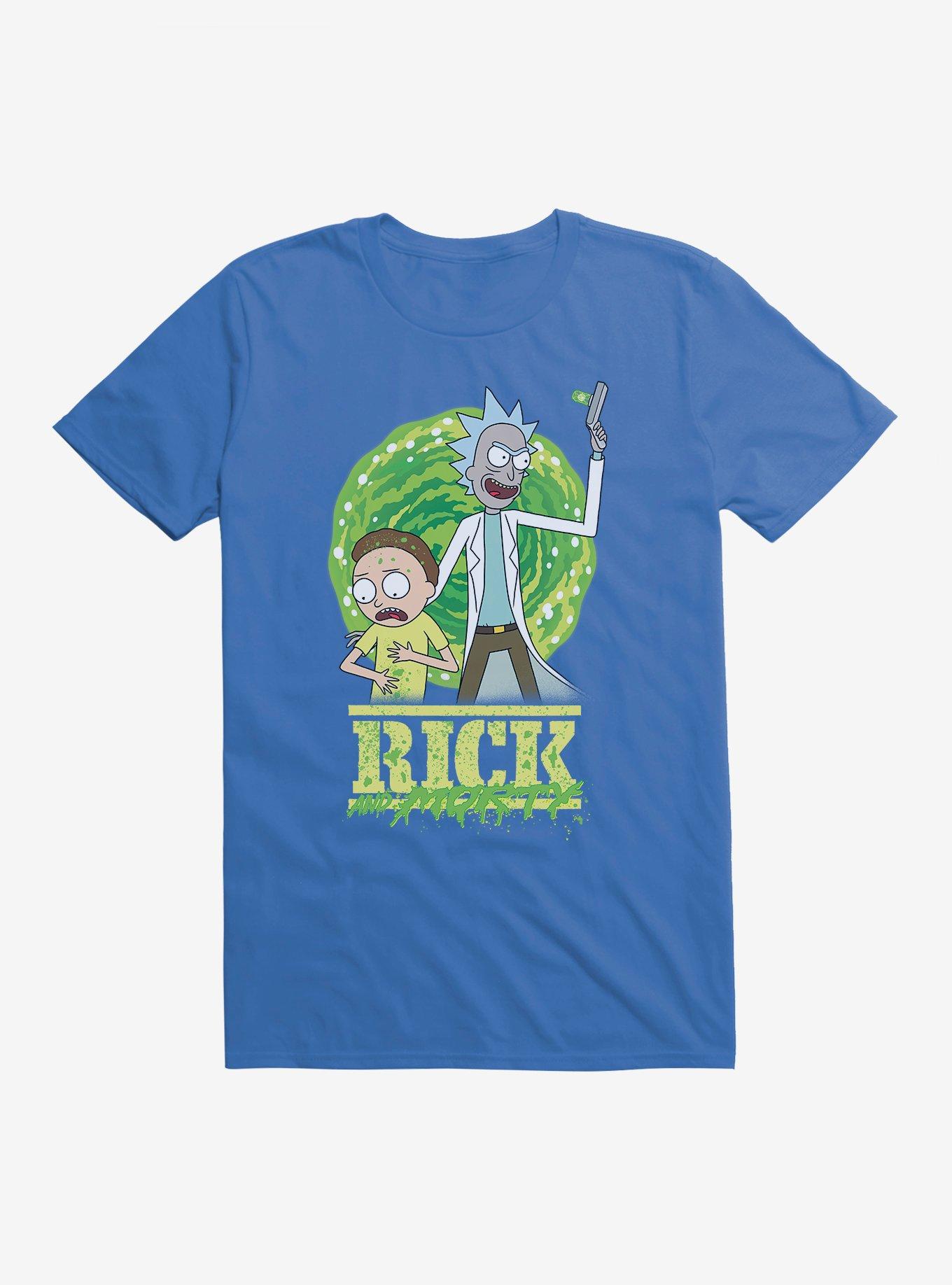 Rick And Morty Goo Splatter Logo T-Shirt, , hi-res