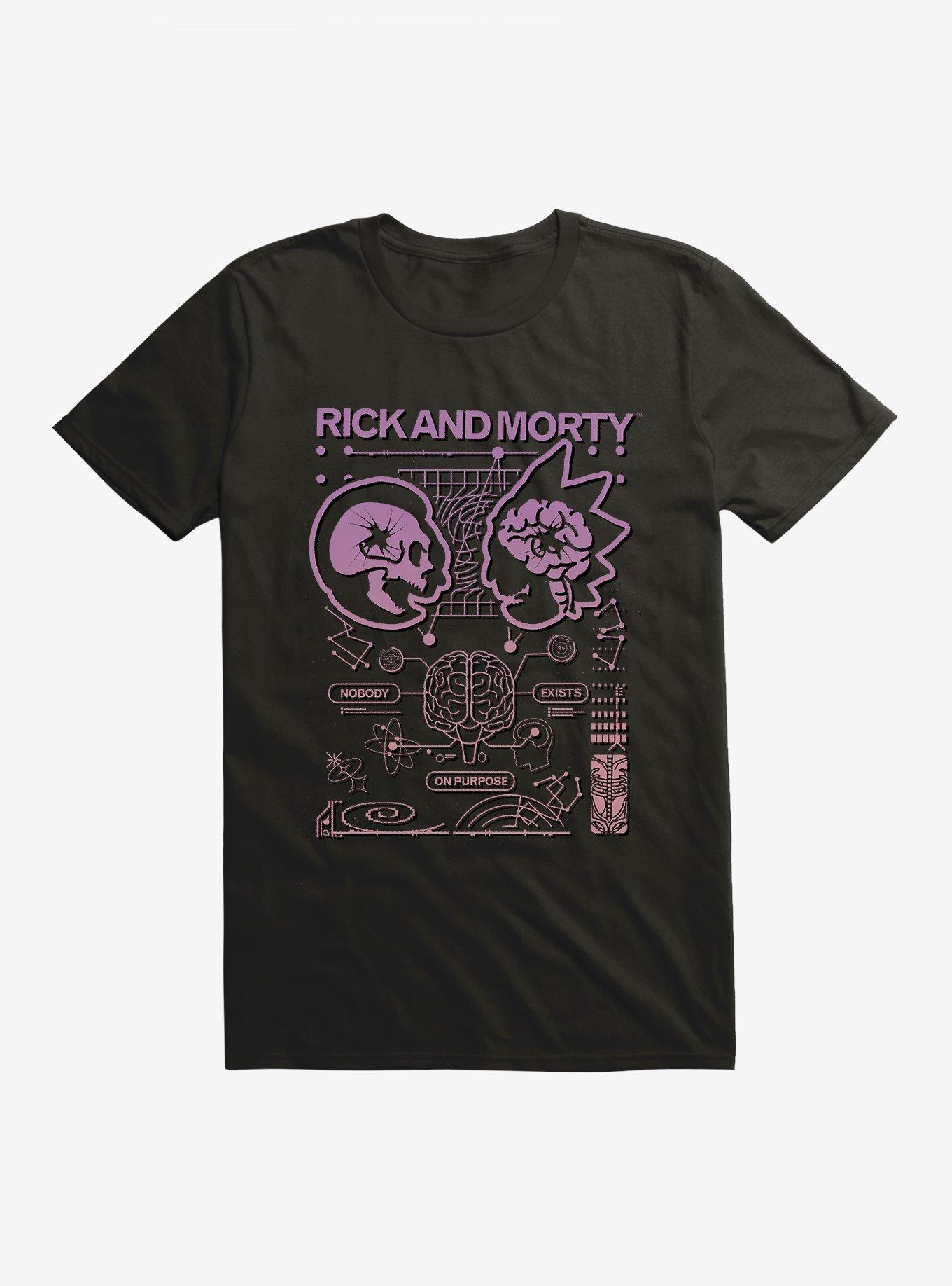 Rick And Morty Nobody Exists On Purpose T-Shirt, BLACK, hi-res