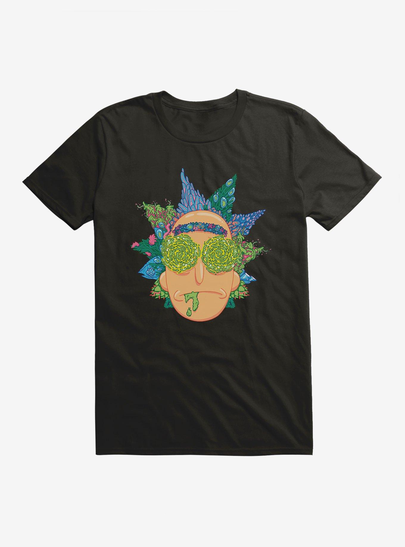 Rick And Morty Portal Eyes Rick T-Shirt, BLACK, hi-res