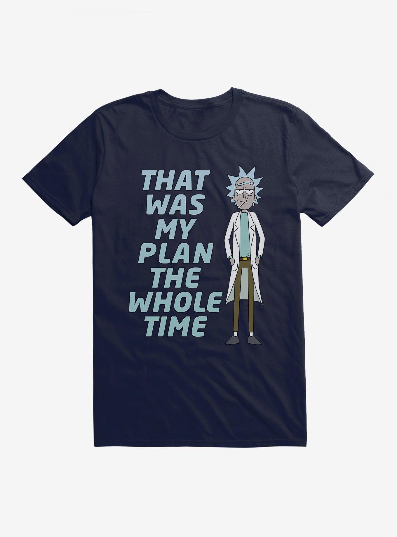 Rick And Morty Rick's Plan T-Shirt, NAVY, hi-res