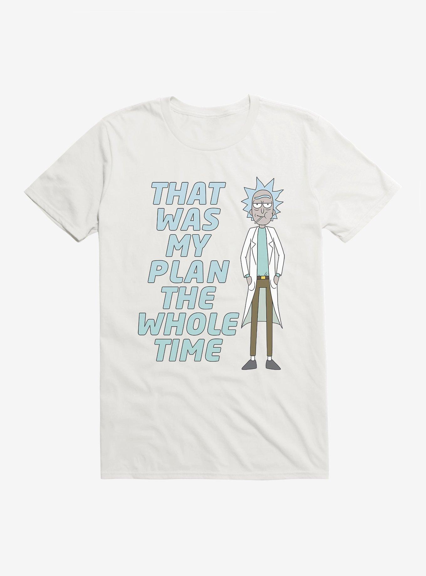 Rick And Morty Rick's Plan T-Shirt, WHITE, hi-res