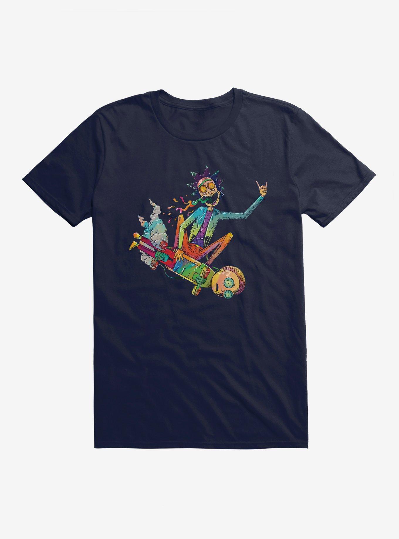 Rick And Morty Skateboard Morty T-Shirt, NAVY, hi-res