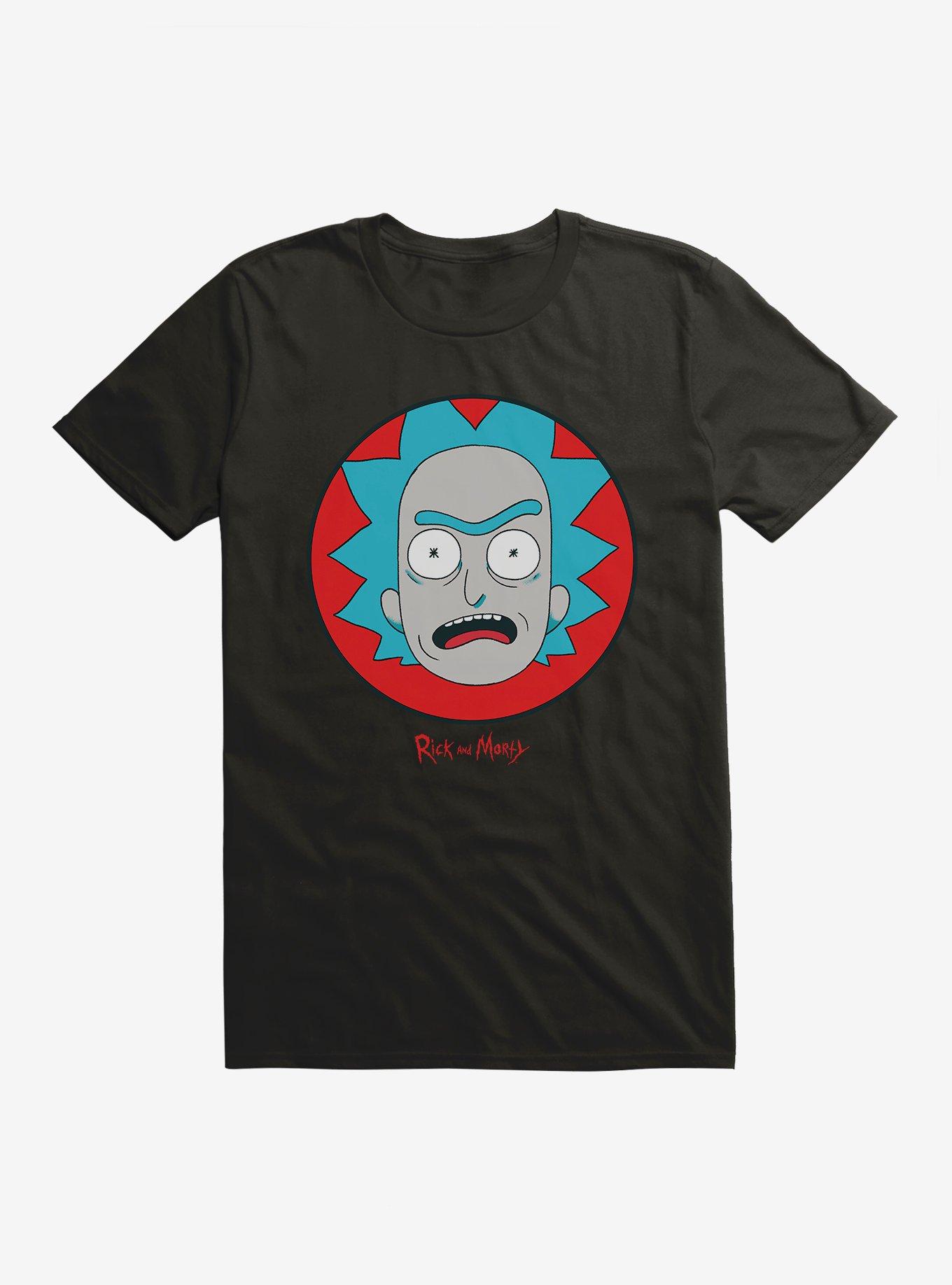 Rick And Morty Stunned Rick Icon T-Shirt, BLACK, hi-res
