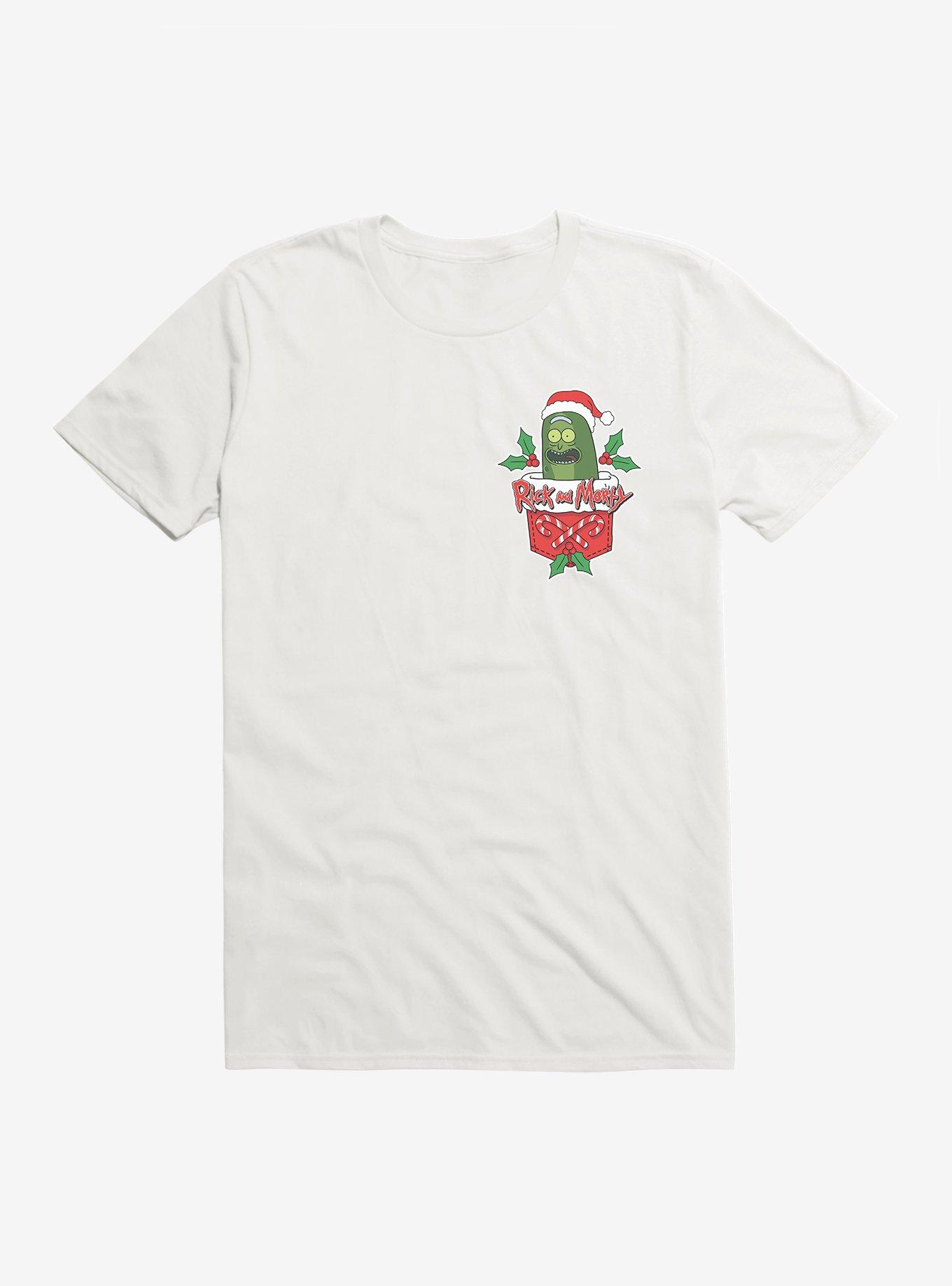 Rick & Morty Faux Pocket Pickle Rick Rickmas T-Shirt