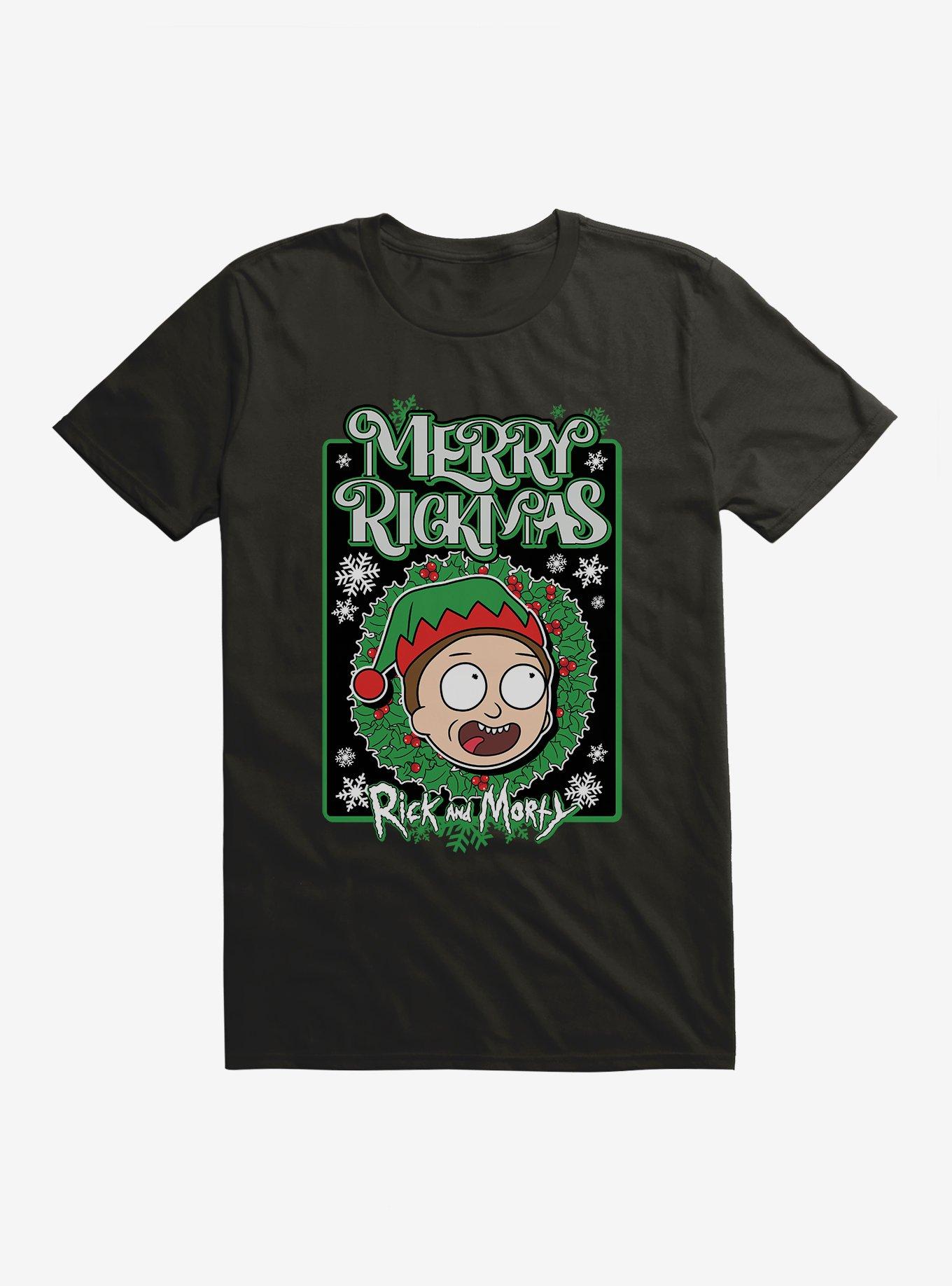 Rick & Morty Merry Rickmas Morty T-Shirt, BLACK, hi-res