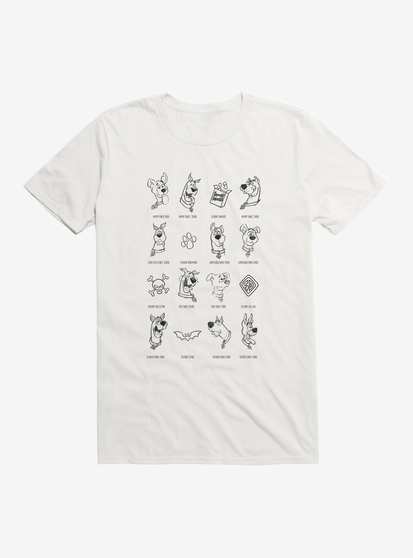 Scooby-Doo 50th Anniversary Iconic Symbols T-Shirt, WHITE, hi-res