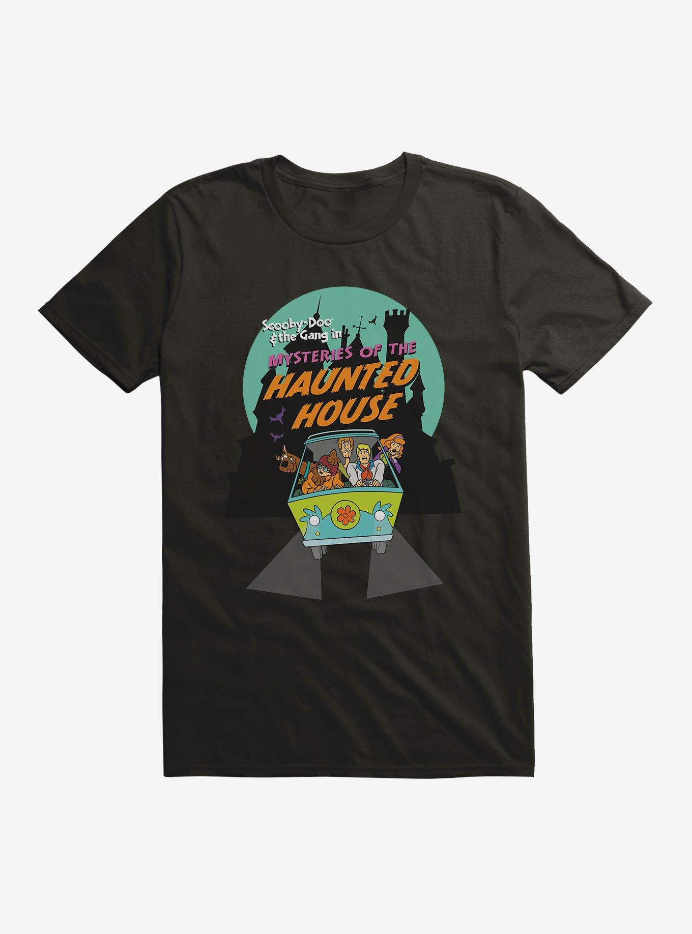 Scooby-Doo Halloween Scooby And The Gang Mysteries Of The Haunted House Mystery Machine T-Shirt, BLACK, hi-res view 1
