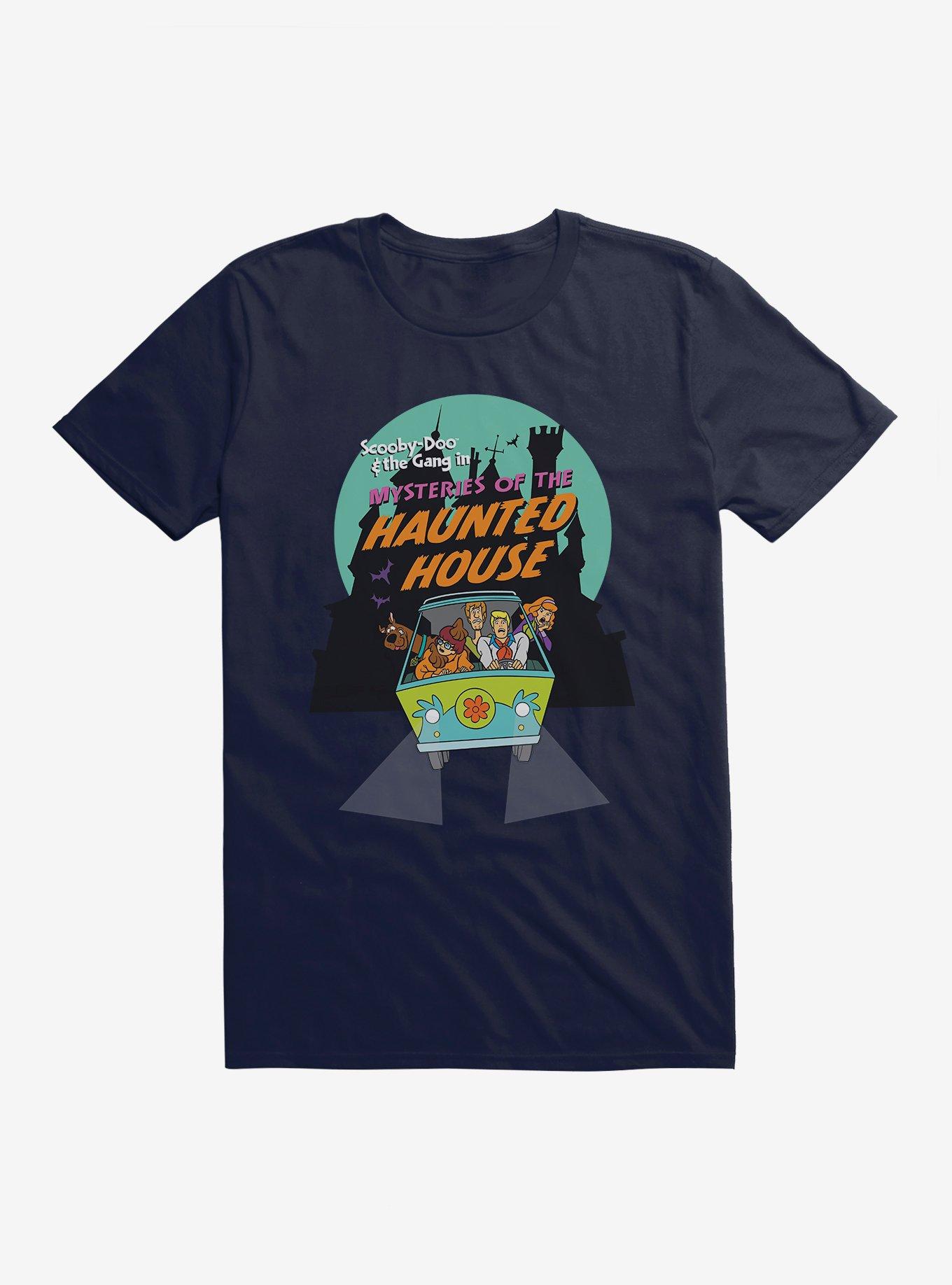 Scooby-Doo Halloween Scooby And The Gang Mysteries Of The Haunted House Mystery Machine T-Shirt, NAVY, hi-res