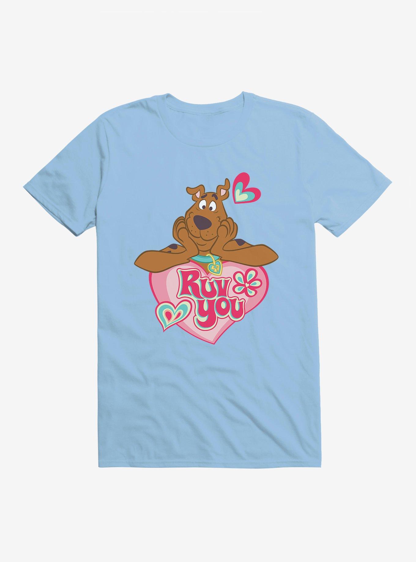 Scooby-Doo Valentines Ruv You Heart T-Shirt, LIGHT BLUE, hi-res