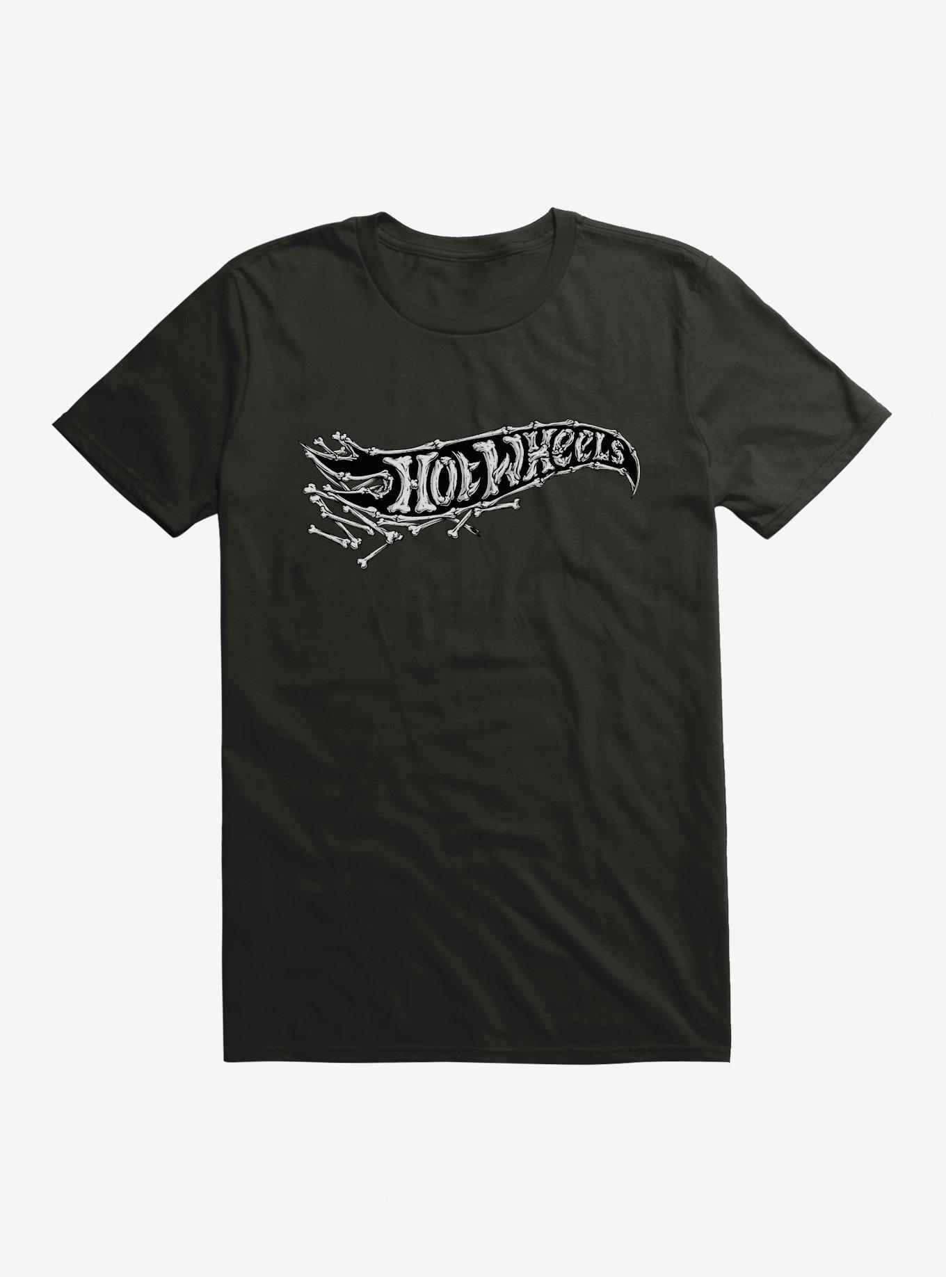 Hot Wheels Halloween Bones Logo T-Shirt, BLACK, hi-res