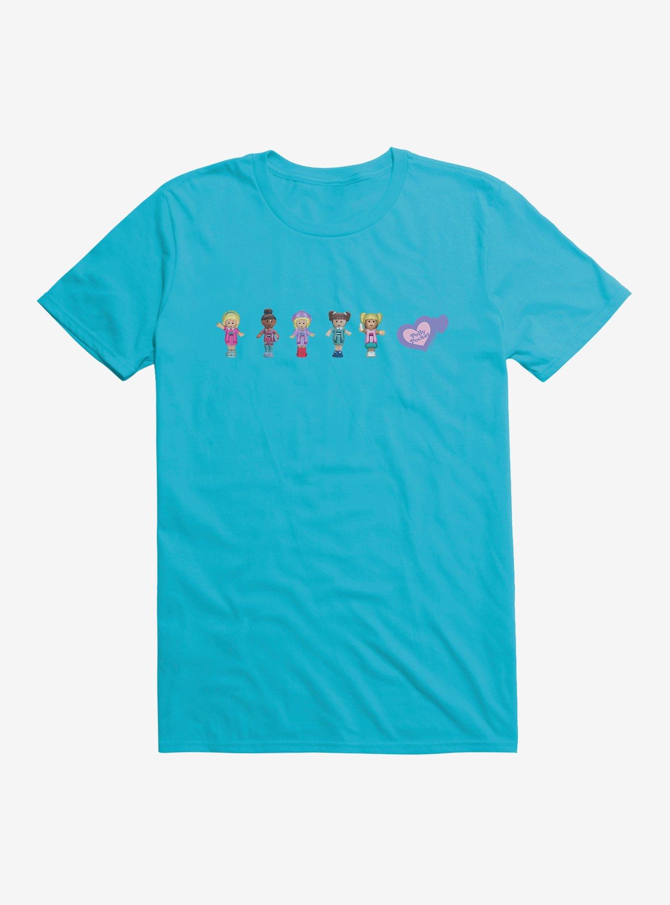 Polly Pocket Doll Line Up T-Shirt, TROPICAL BLUE, hi-res