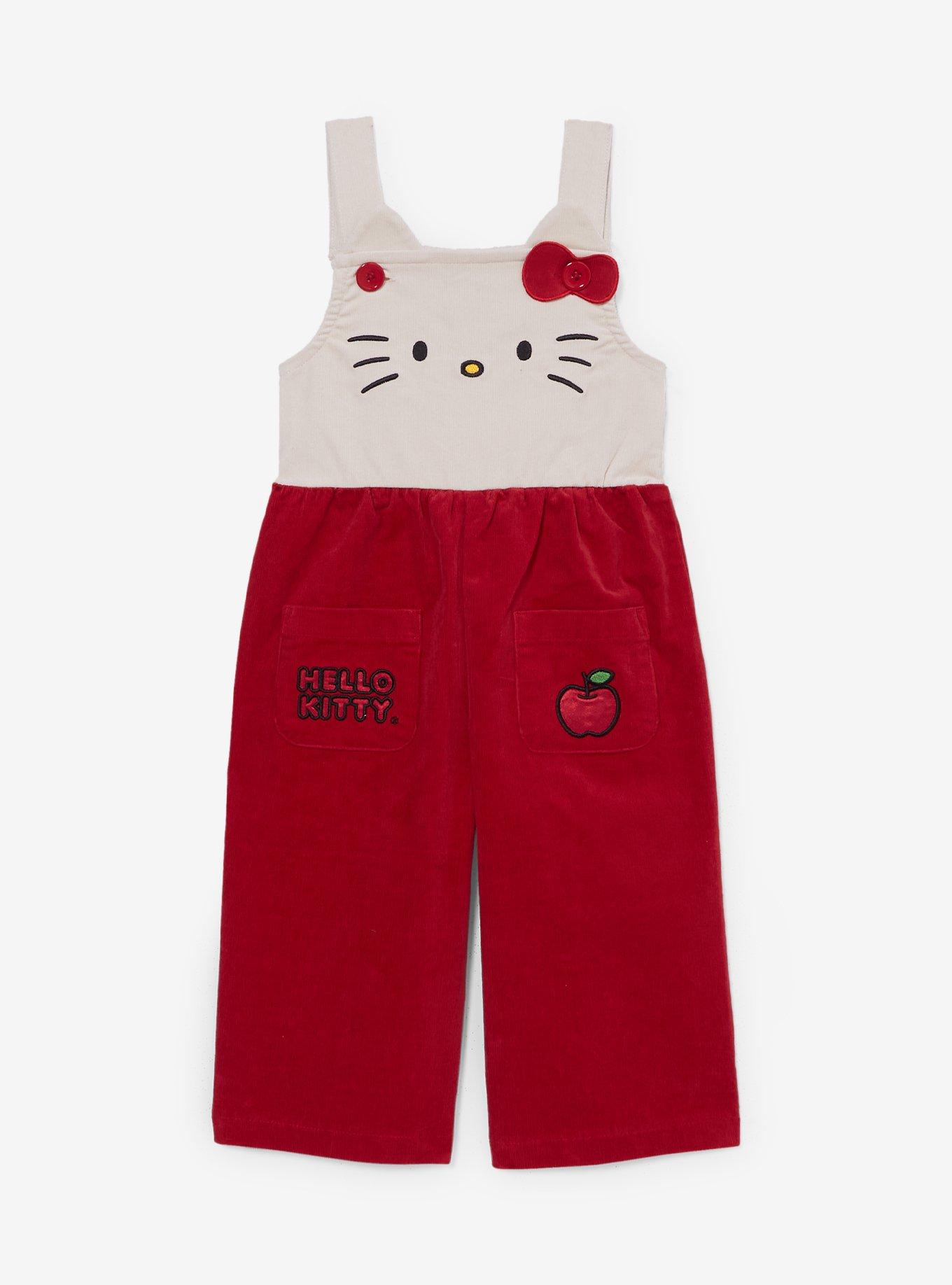 Sanrio Hello Kitty Figural Corduroy Toddler Overalls - BoxLunch Exclusive, , hi-res