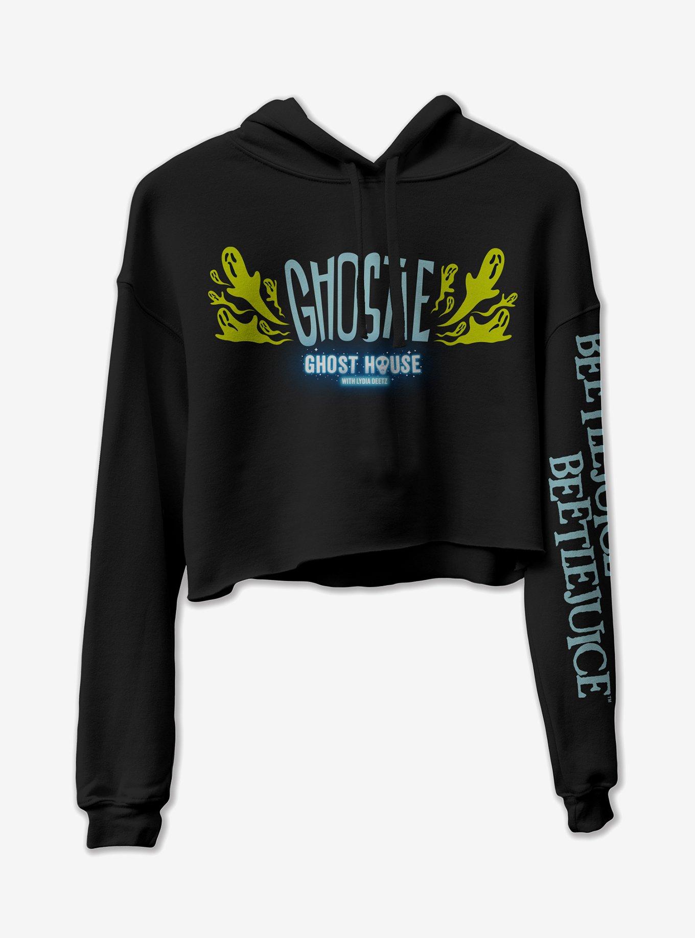 Beetlejuice Beetlejuice Ghost House Girls Crop Hoodie, , hi-res