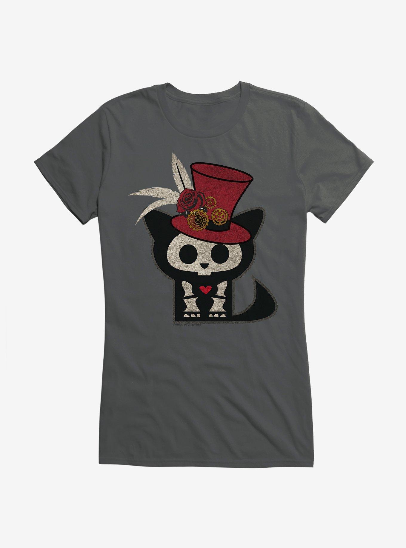 Skelanimals Kit Top Hat Girls T-Shirt, CHARCOAL, hi-res