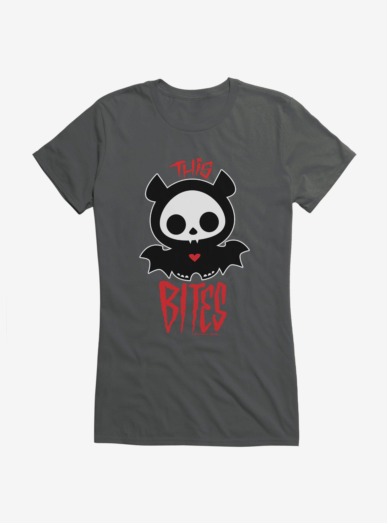 Skelanimals Diego This Bites Girls T-Shirt, CHARCOAL, hi-res