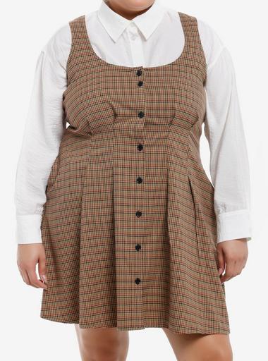 brown dress plus size women Plus Size Basic Tank Rib Dress
